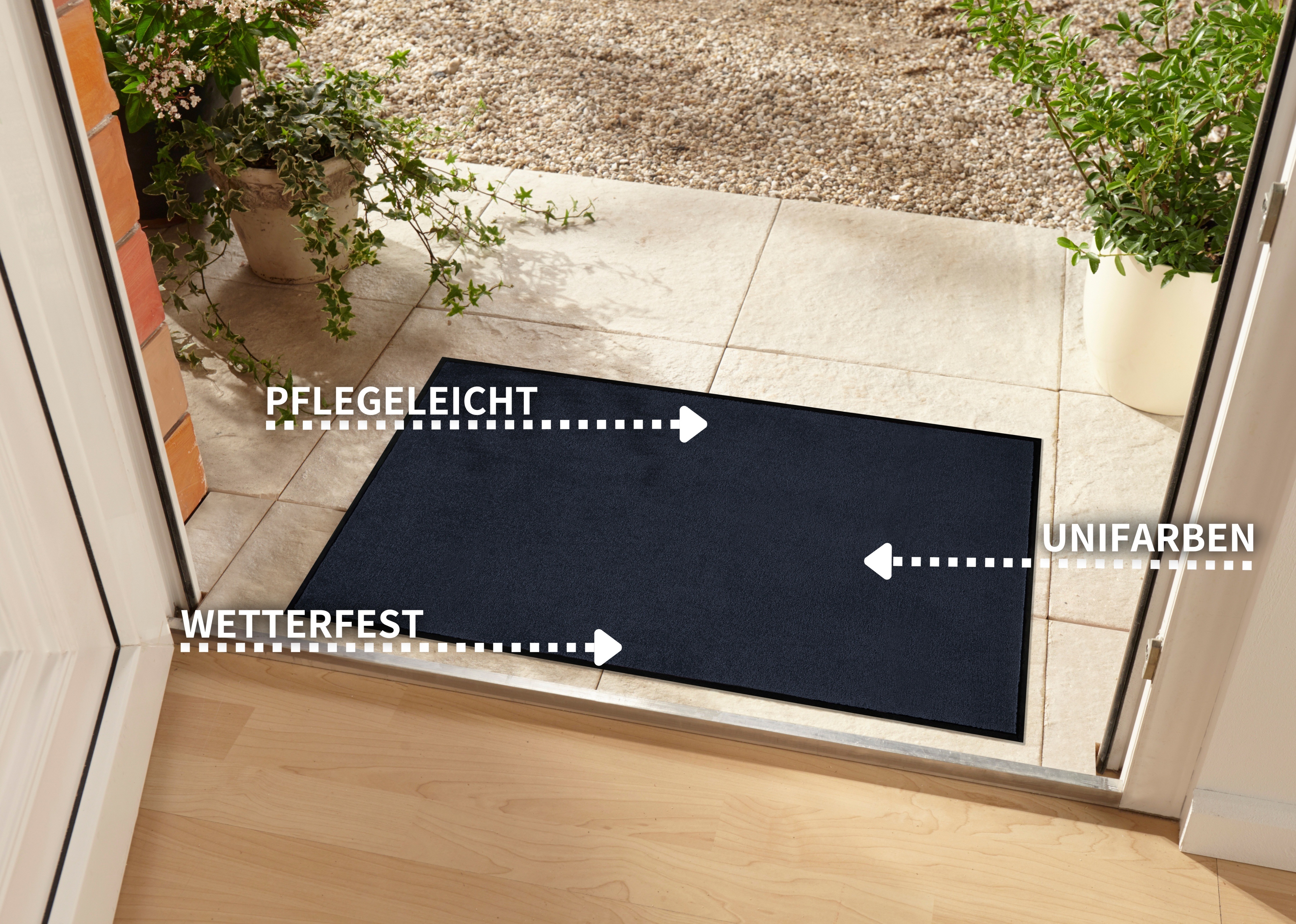 Thumbnail - HANSE Home Fußmatte "Triton", rechteckig, 7 mm Höhe, Schmutzfangmatte, Türmatte, In- und Outdoor, Läufer, waschbar
