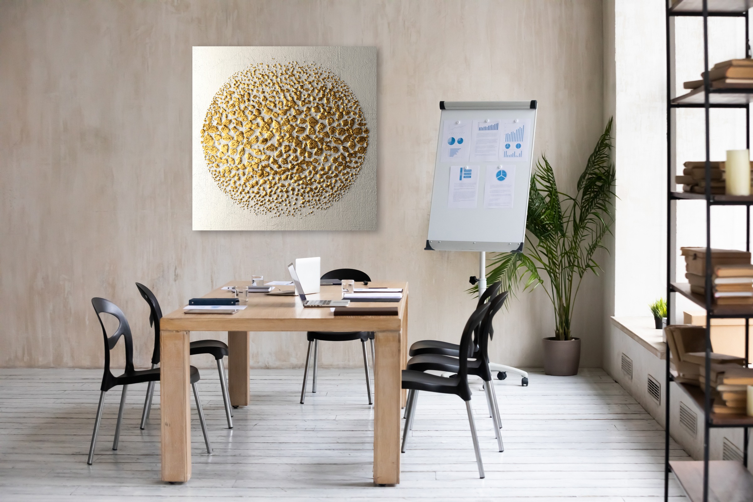 OTTO home Leinwandbild "Golden Ball" Abstrakt  Abstrakte  Kunst  Modern 1 S günstig online kaufen