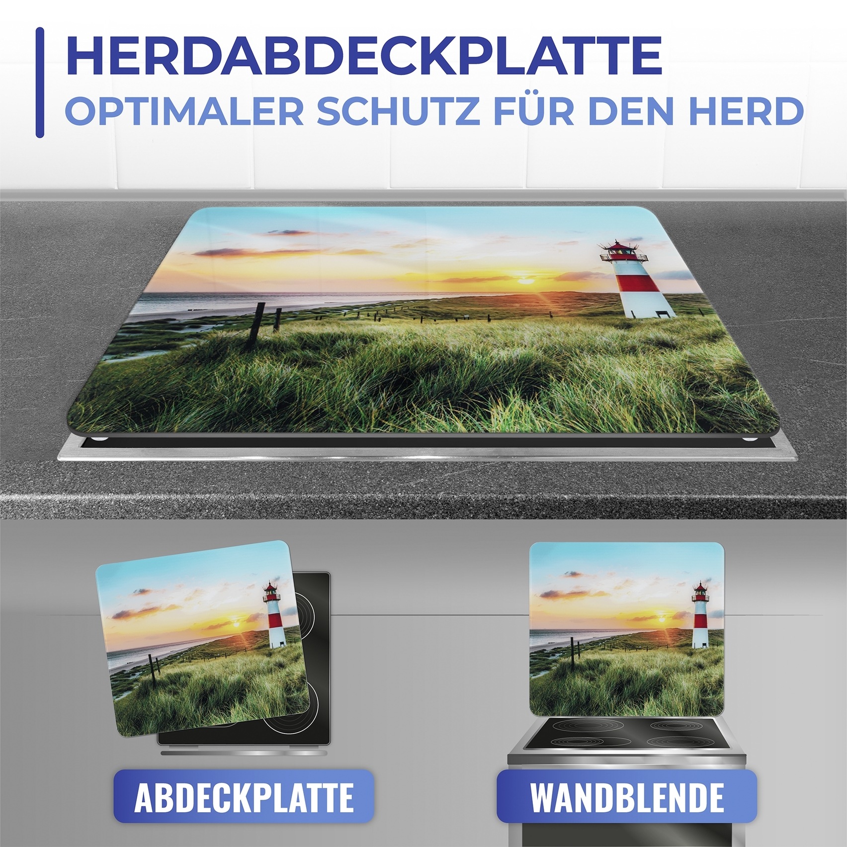 Maximex Schneide- und Abdeckplatte "Modell Leuchtturm" Spritzschutz, Herdbl günstig online kaufen