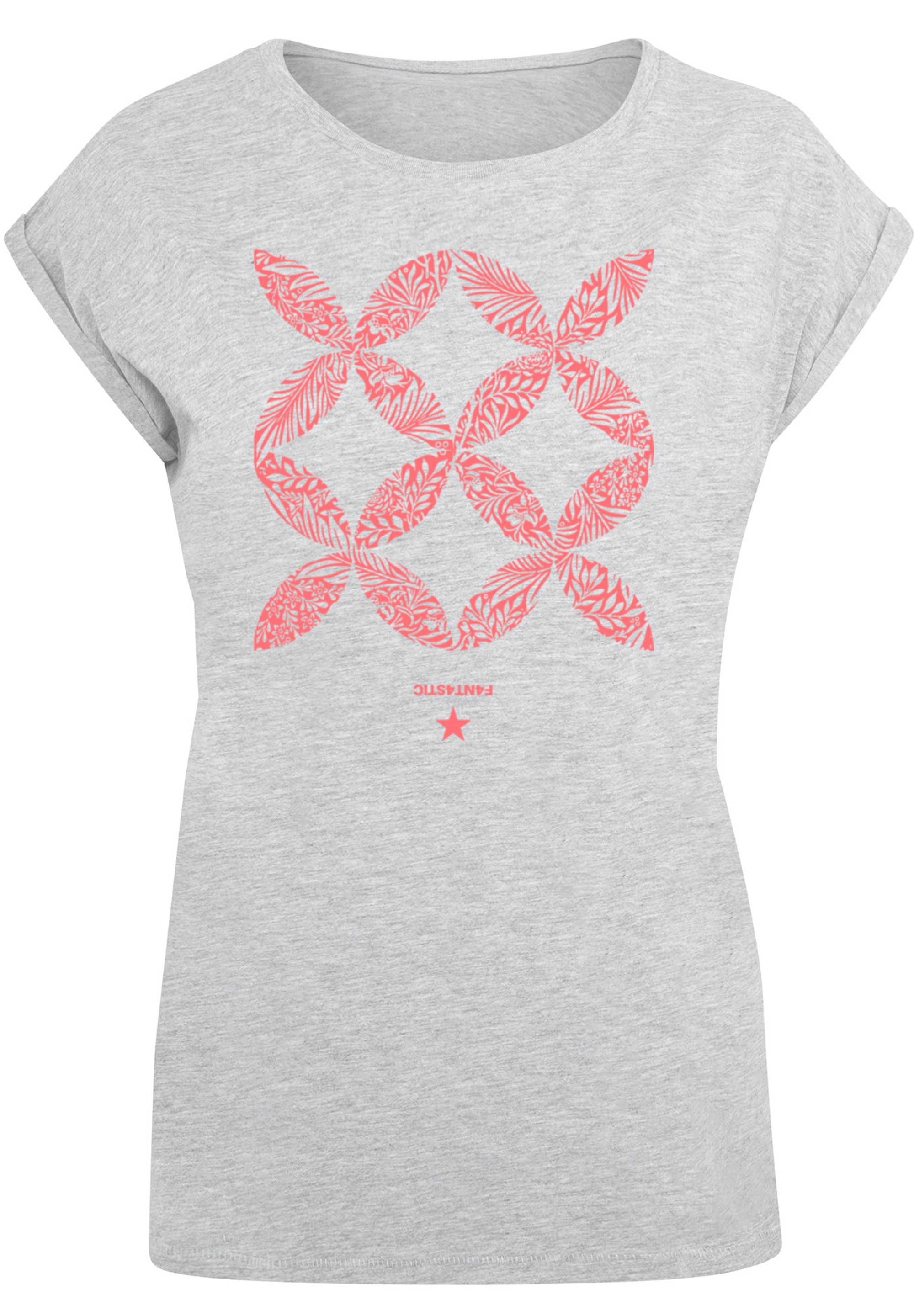 F4NT4STIC T-Shirt »Blumenmuster Coral«, Print
