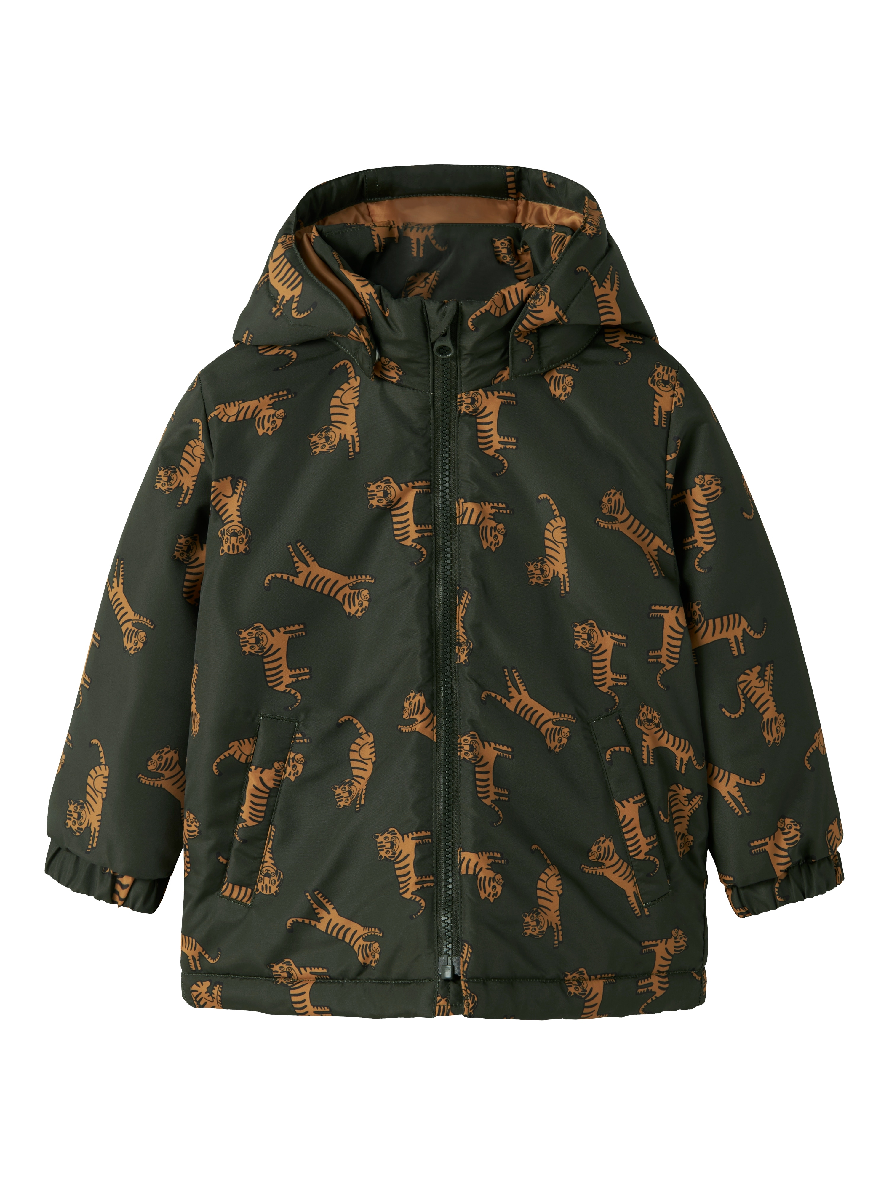 Name It Outdoorjacke "NMMMAX JACKET PA AOP NOOS" mit Kapuze Kunstfaser, wasserabweisend, mit abnehmbarer Kapuze