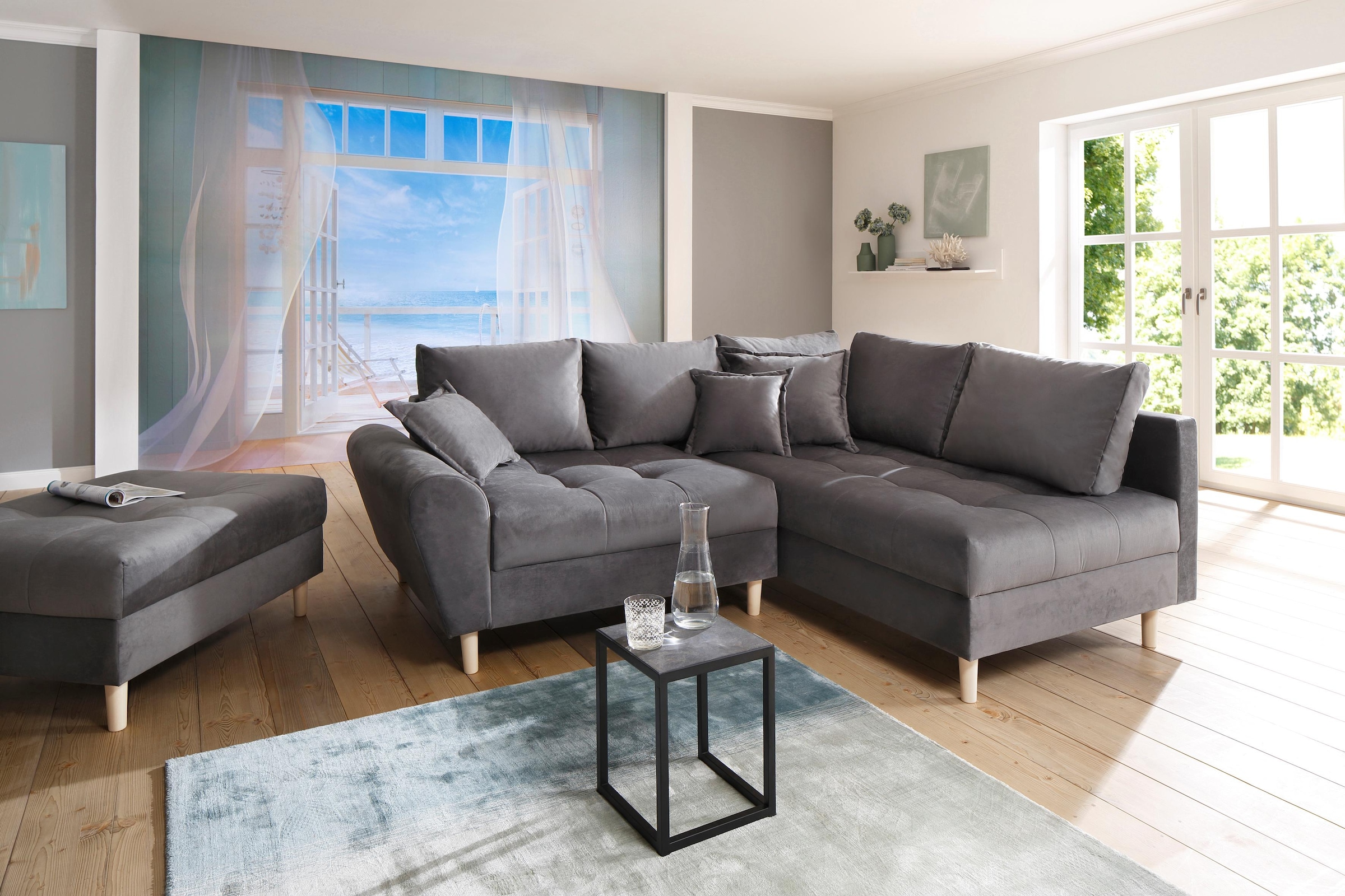 Home affaire Ecksofa "Rice L-Form, B: 223 cm - OTTO. Verlässliche Qualität. günstig online kaufen