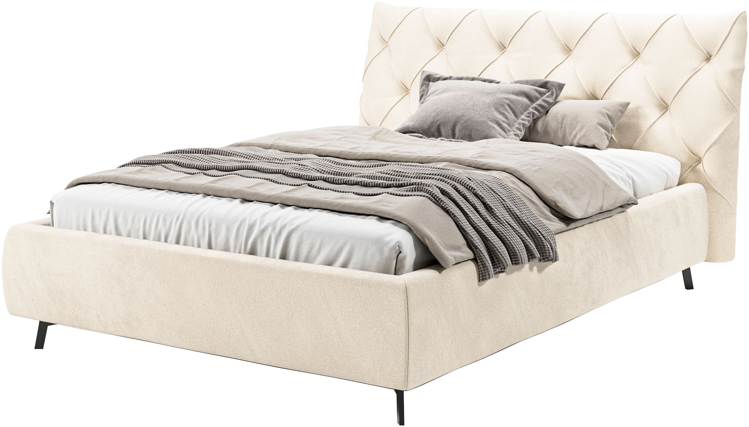 Home affaire "Elloree, in 4 Breiten bis 200cm, auch in Leder" Kopfteilhöhe 105 cm, belastbar bis 280 kg, auch in Überlänge 220cm