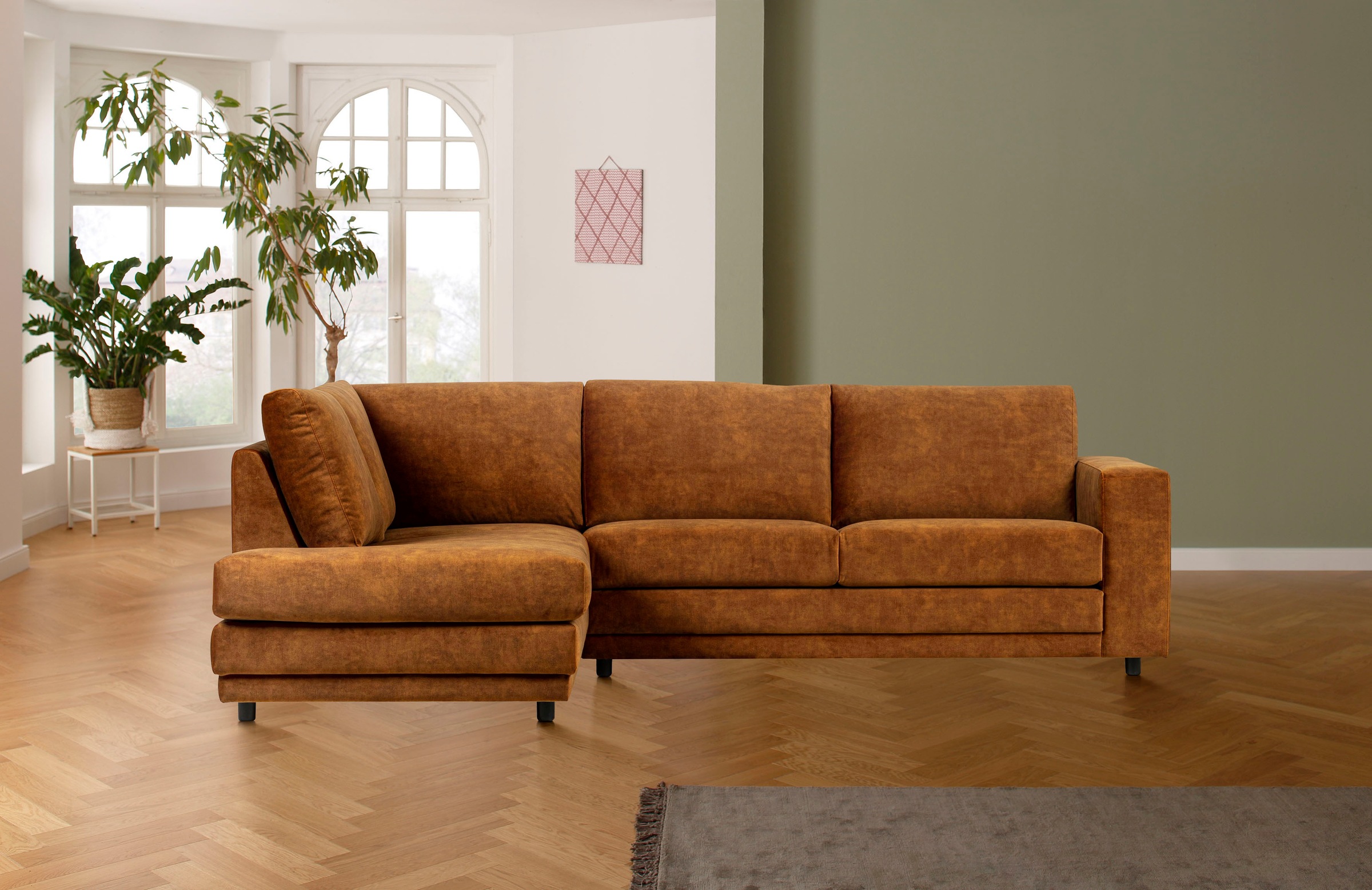 Home affaire Ecksofa »Lestat«, mit schwarzen Kunststoff Füßen kaufen