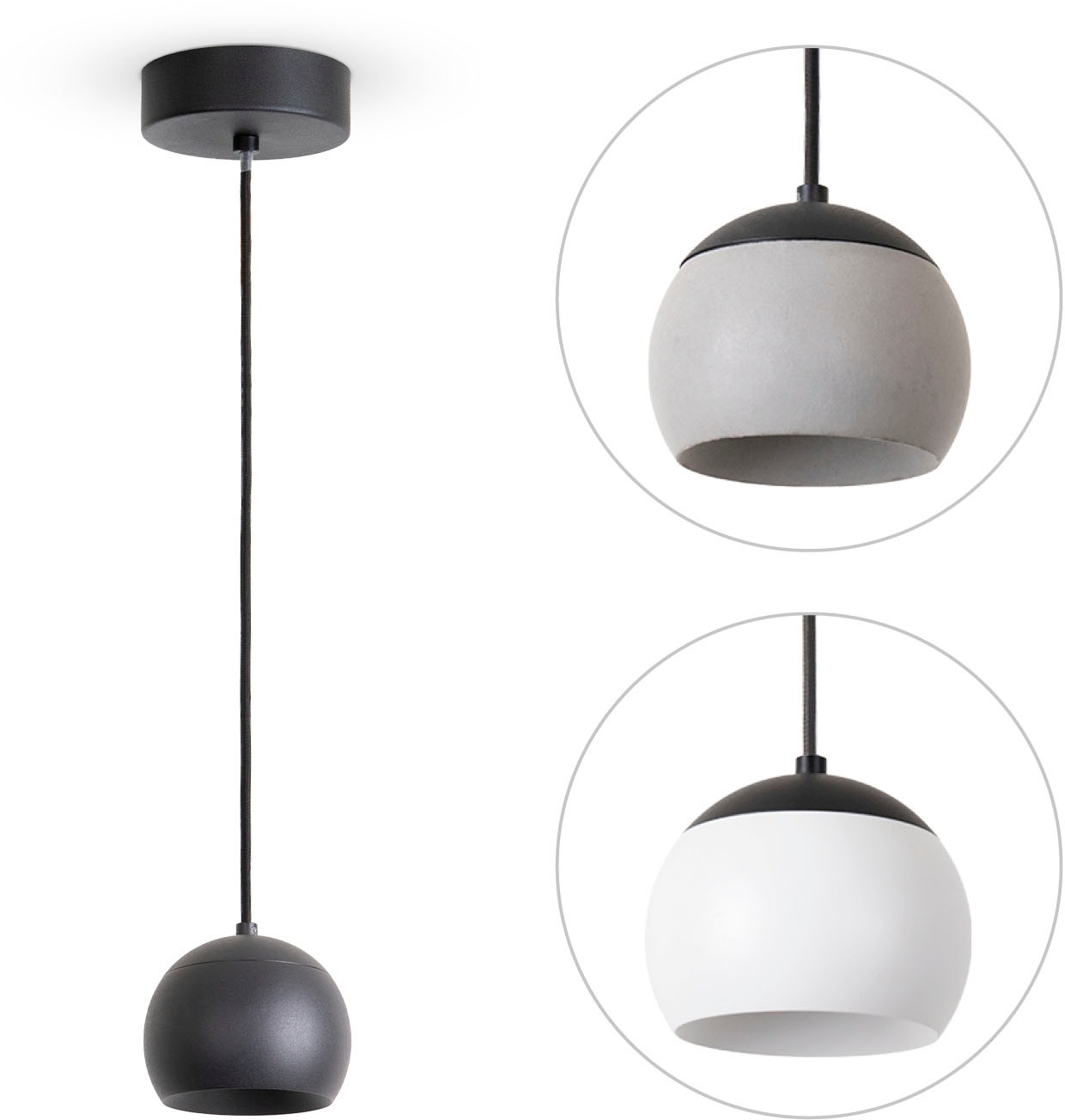 Paco Home Pendelleuchte »CLEO«, LED Pendelleuchte Wohnzimmer Hängelampe Esszimmer Küchenlampe Kugel