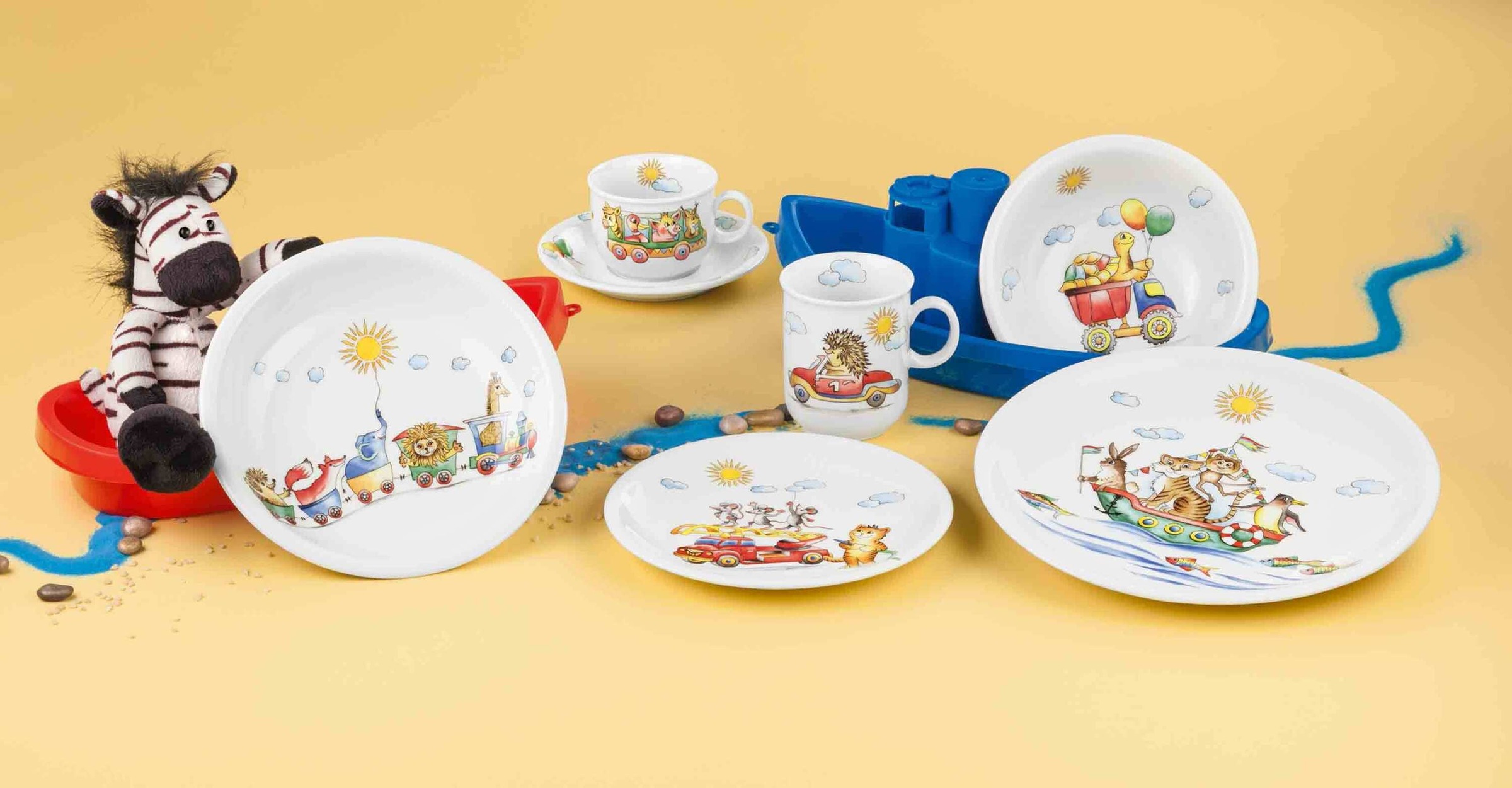 Seltmann Weiden Kindergeschirr-Set »Kindergeschirr Set Compact Flinke Flitzer bunt«