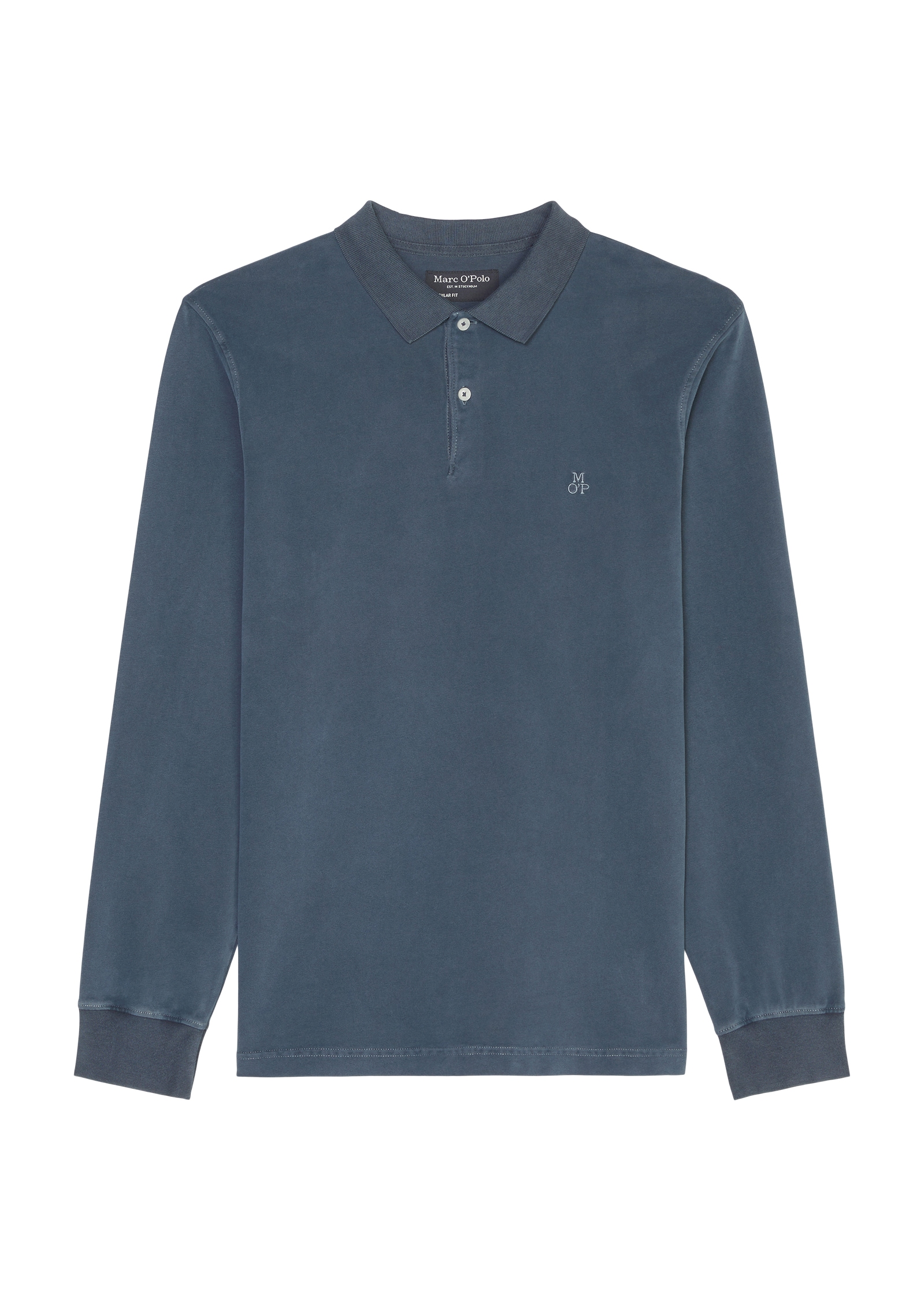 Marc O'Polo Langarm-Poloshirt, im Washed-Look