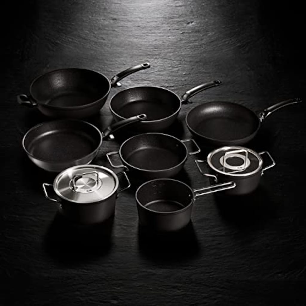 Fissler Topf-Set »Adamant®«, Aluminium, (Set, 2 tlg., Bratentopf mit Deckel Ø 24 cm, Stielkasserolle Ø 18cm)