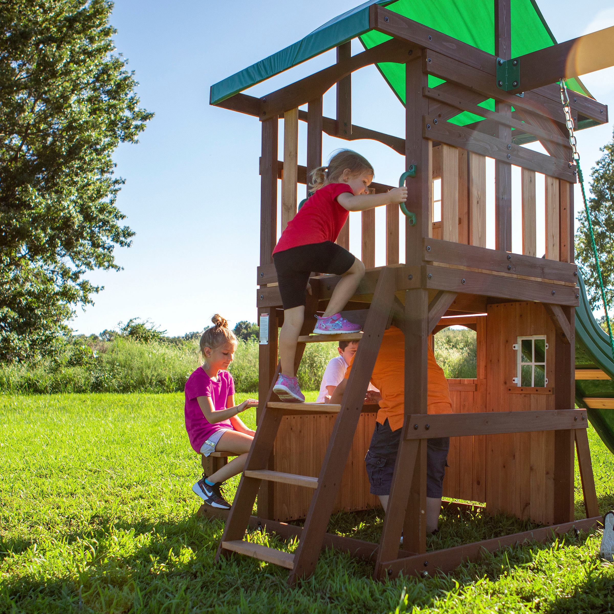 Backyard Discovery Spielturm »Lakewood«, mit Schaukeln und Rutsche