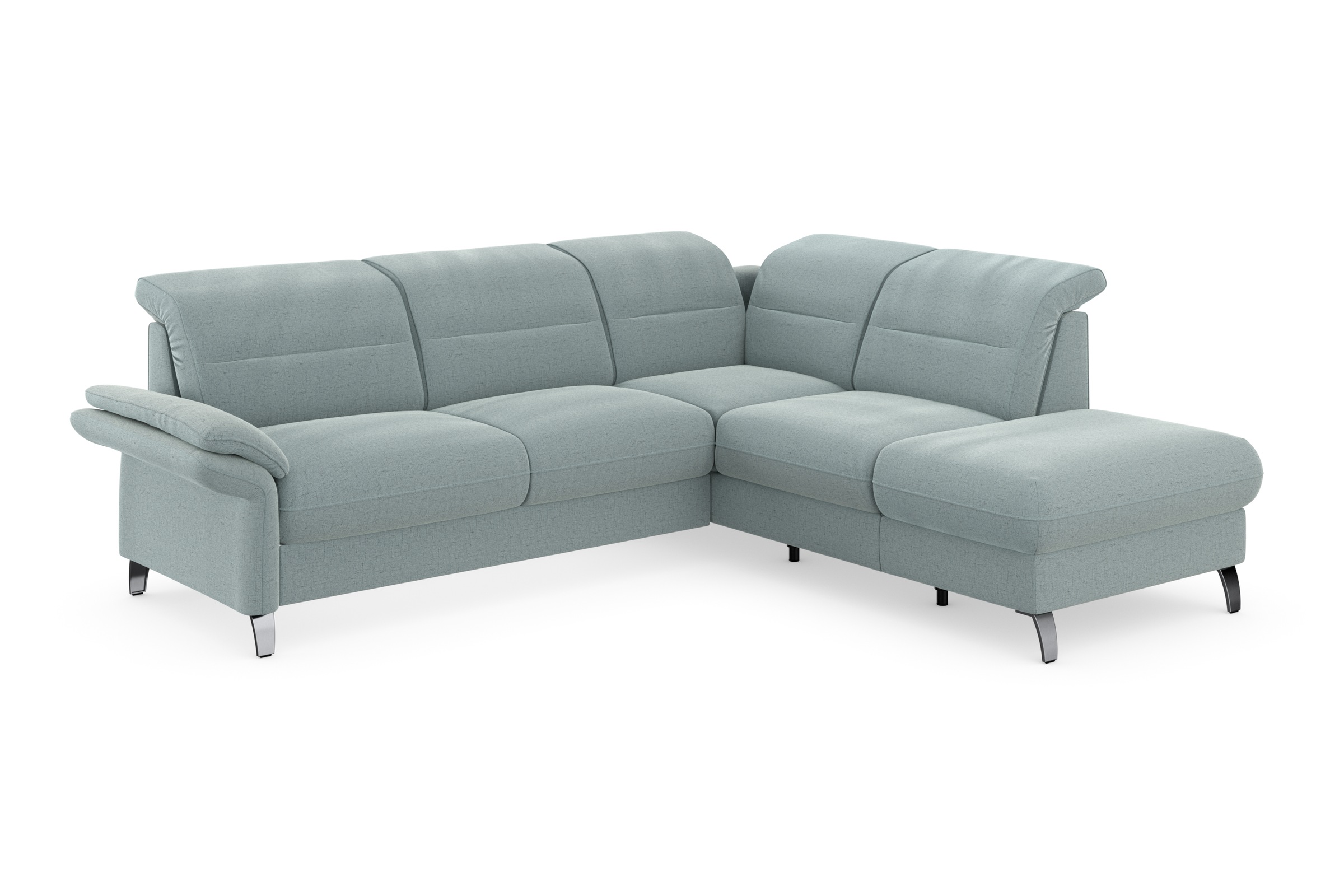sit&more Ecksofa »Grenoble L-Form mit Federkern«, wahlweise mit Bettfunktion, Bettkasten, Arm- und Kopfteilverstellung