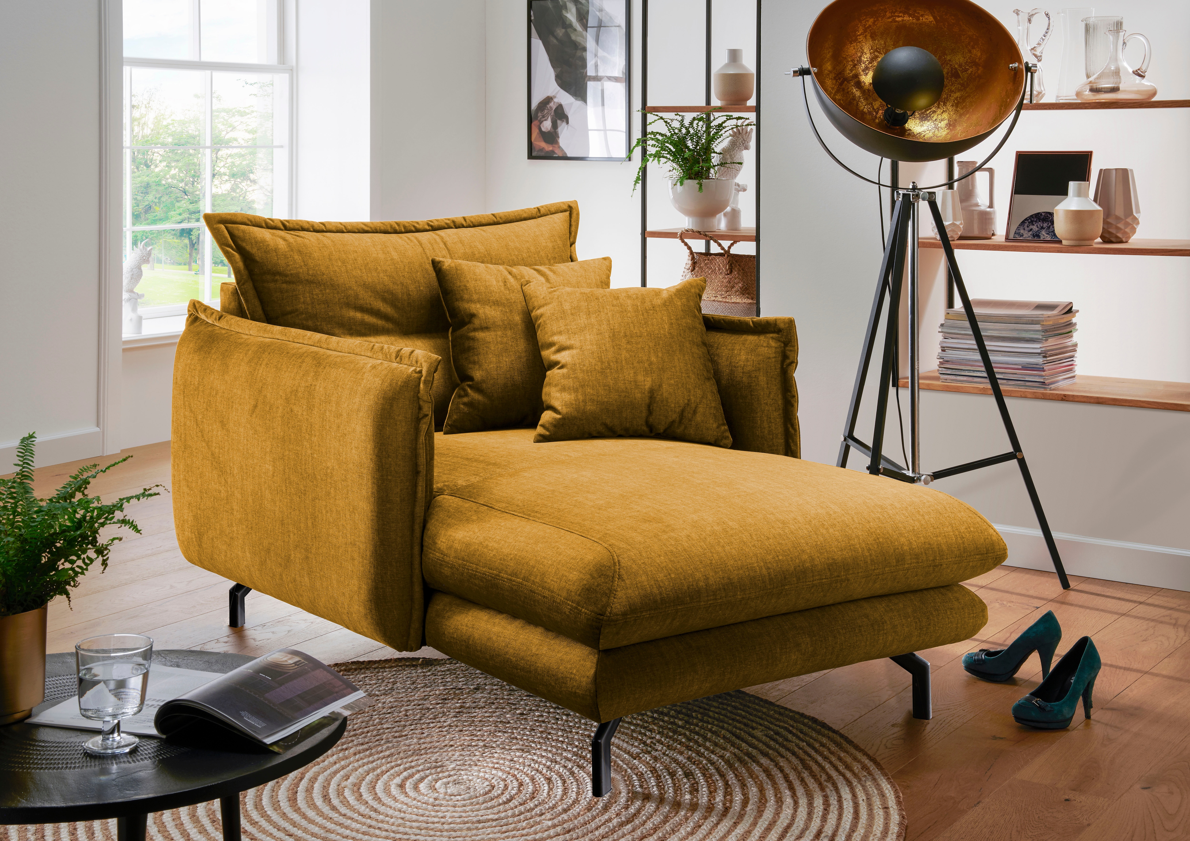 Home affaire Relaxsessel "LAVA Loveseat, modern & bequem, schmale Armlehnen, B/T 111/167cm"