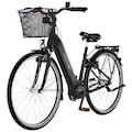 FISCHER Fahrrad E-Bike »CITA 4.5i 504«, 7 Gang, (mit Akku-Ladegerät-mit Beleuchtungsset-mit Fahrradkorb-mit Fahrradschloss-mit Werkzeug)