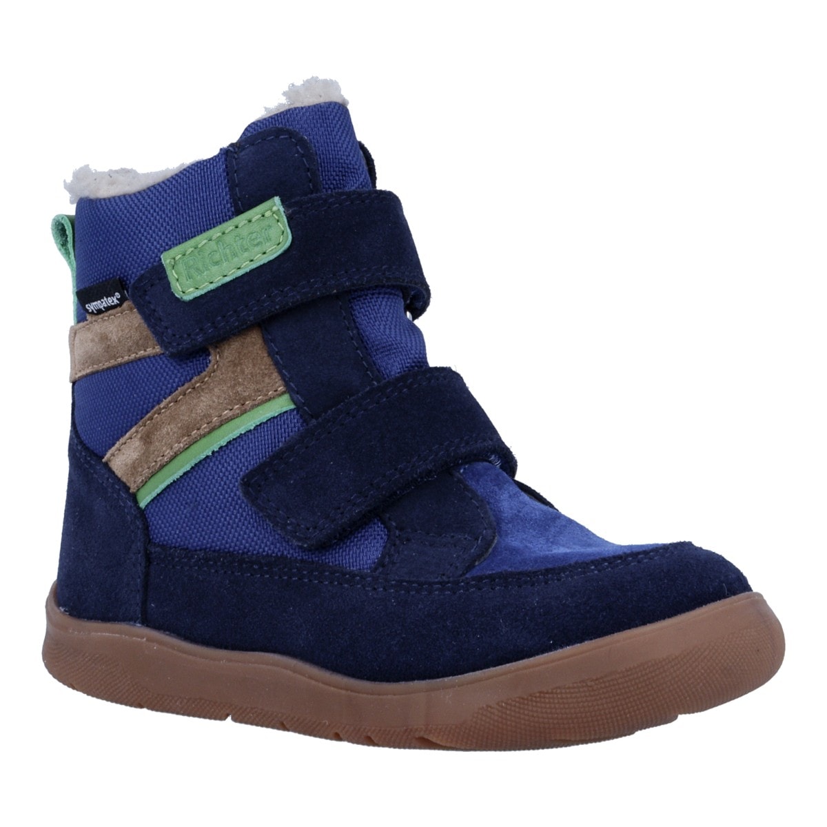 Richter Barfußschuh »Samy Winter«  Winterboots mit Kontrastbesätzen, Größenschablone zum Download