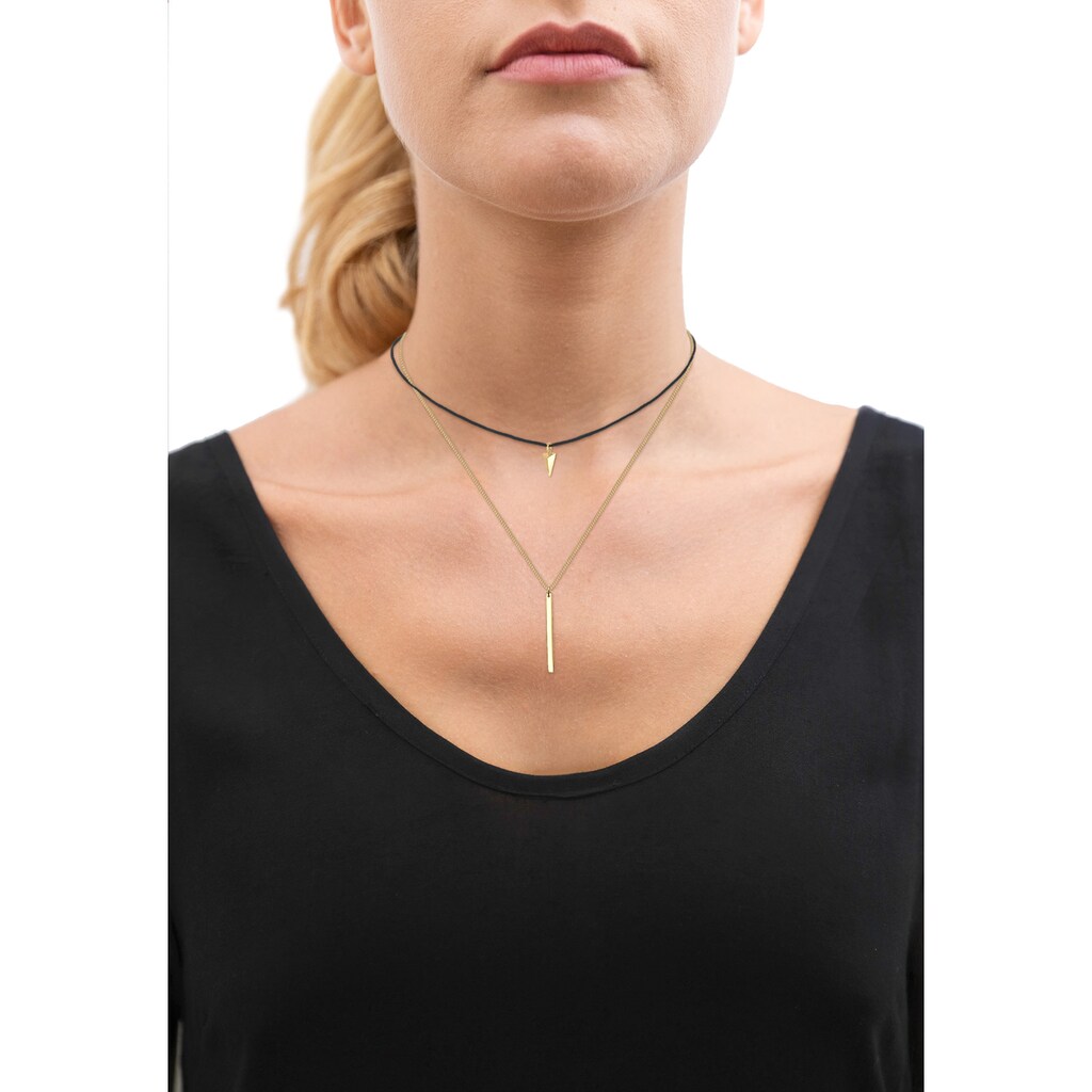 Elli Collier »Choker Geo Dreieck Layer Minimal 925 Silber«