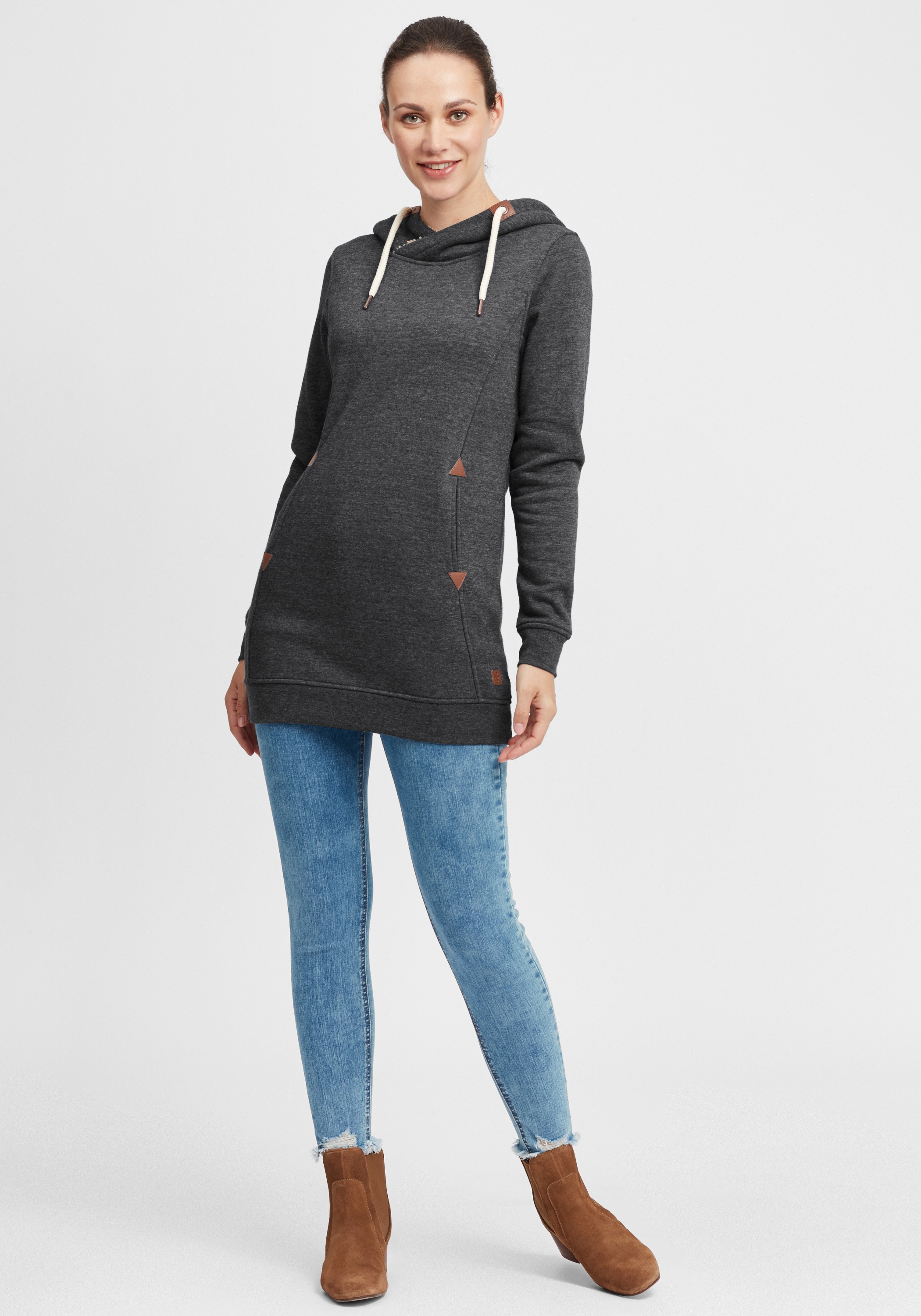 OXMO Hoodie OXVicky Sweat Pile Hoodie Long Kapuzenpullover lang geschnitten günstig online kaufen