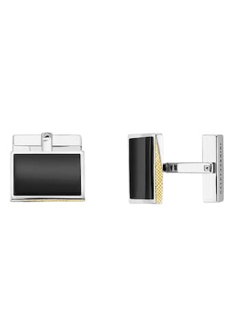 Manschettenknöpfe »Schmuck Geschenk, Cufflink Silber 925«, mit Onyx