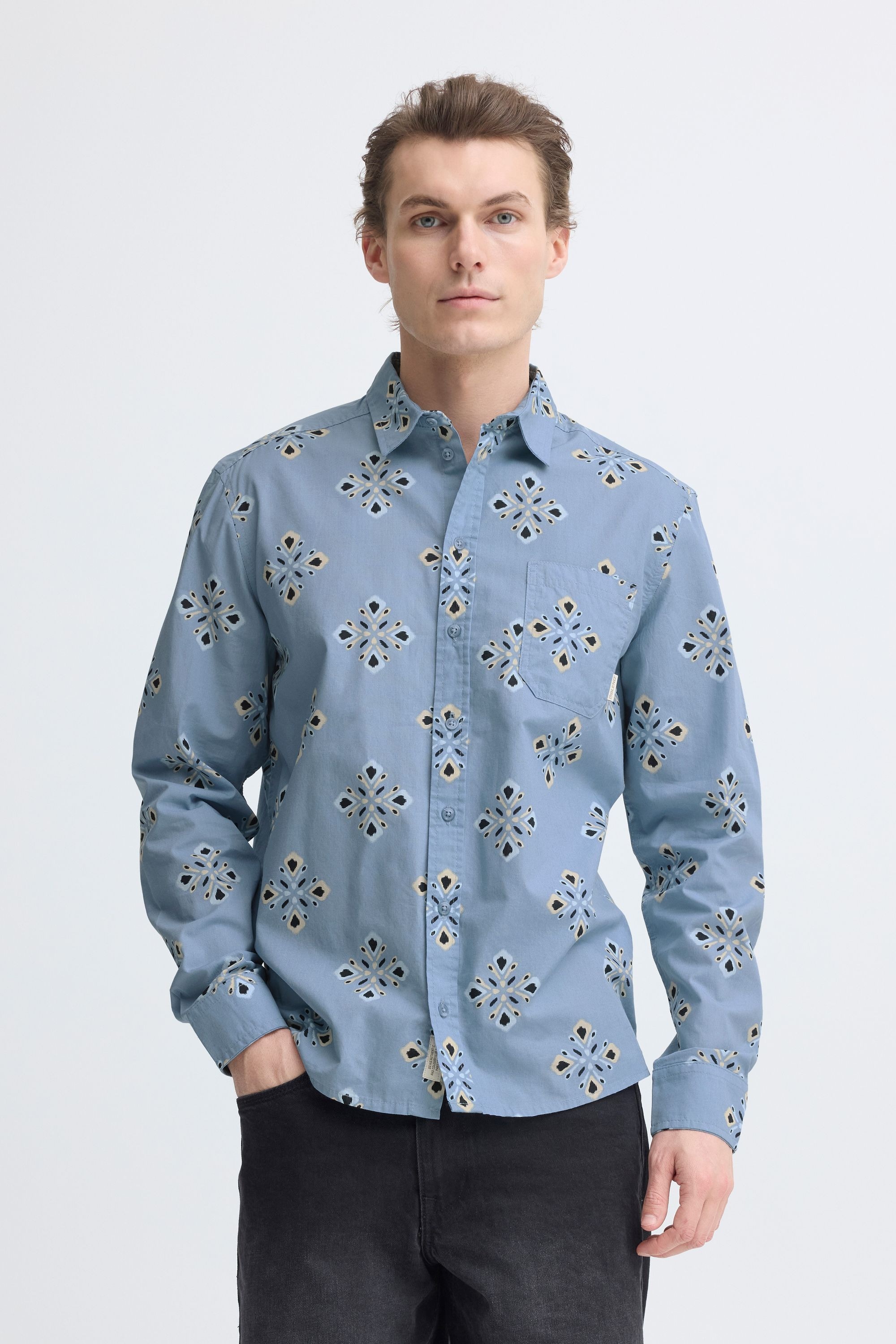 Blend Langarmhemd "BHDitlef" Florales Print Hemd günstig online kaufen