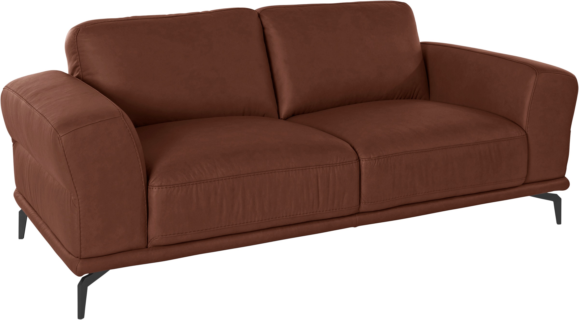 W.SCHILLIG 2-Sitzer "montanaa" mit Metallfüßen in Schwarz pulverbeschichtet günstig online kaufen