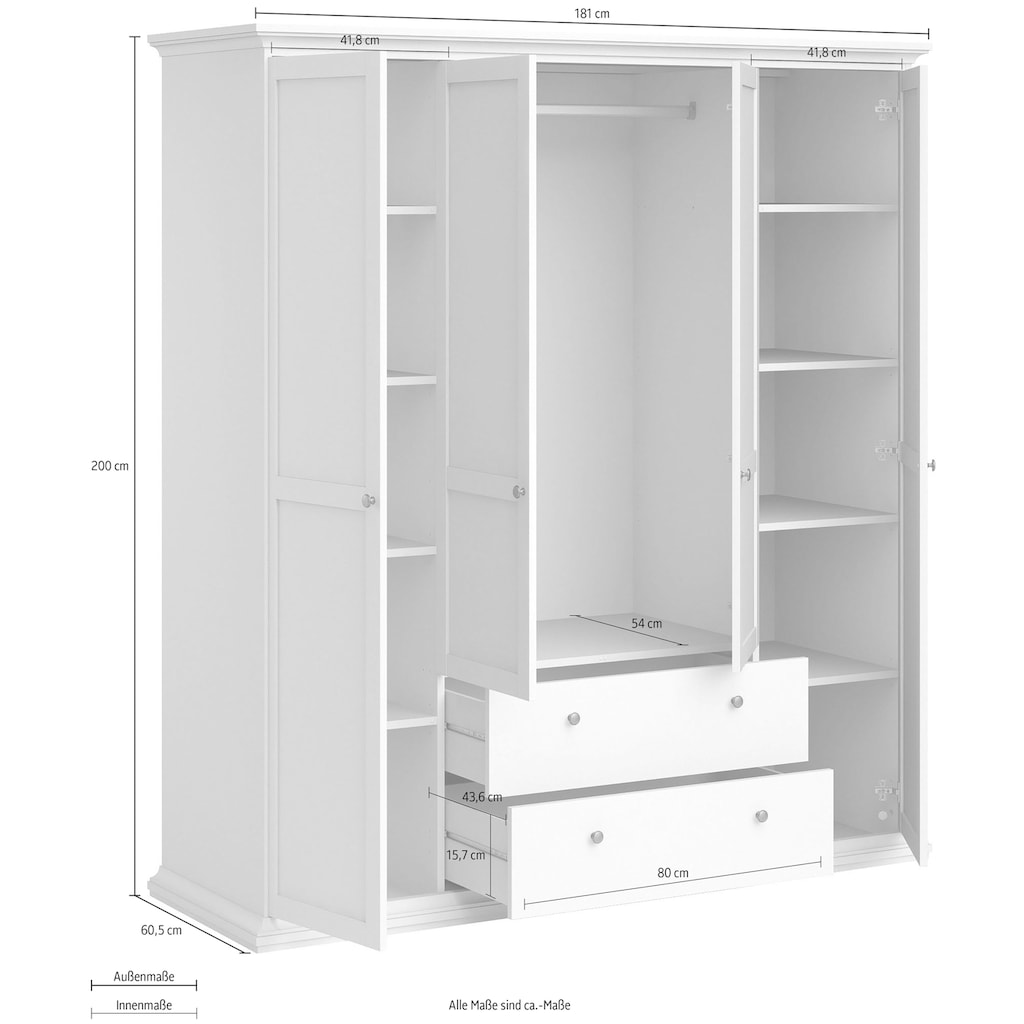 Home affaire Kleiderschrank »Paris«