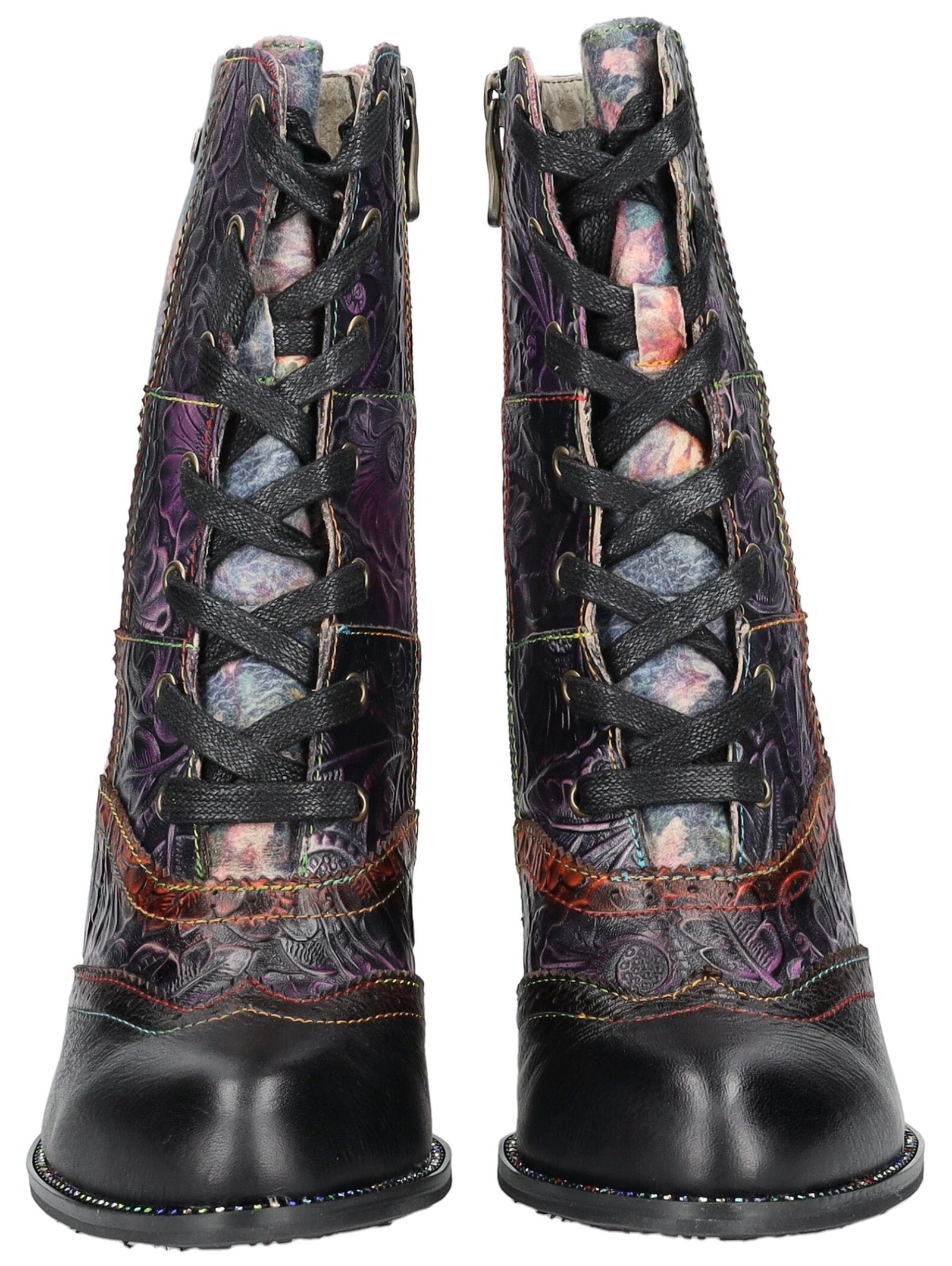 LAURA VITA High-Heel-Stiefelette »LAURA VITA Stiefelette Leder/Textil«