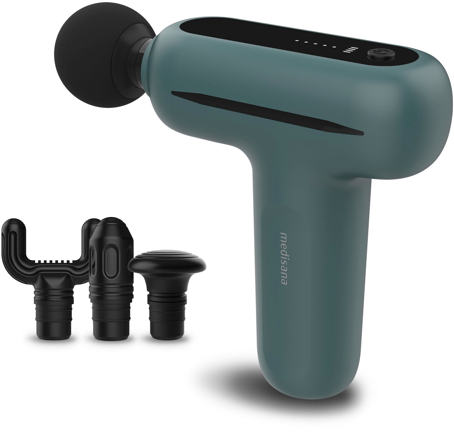 MEDISANA Massagepistole "MG 200", schwarz, Massagegeräte, 4 Aufsätze, ergonomische Massagepistole mit selbstjustierendem Modus