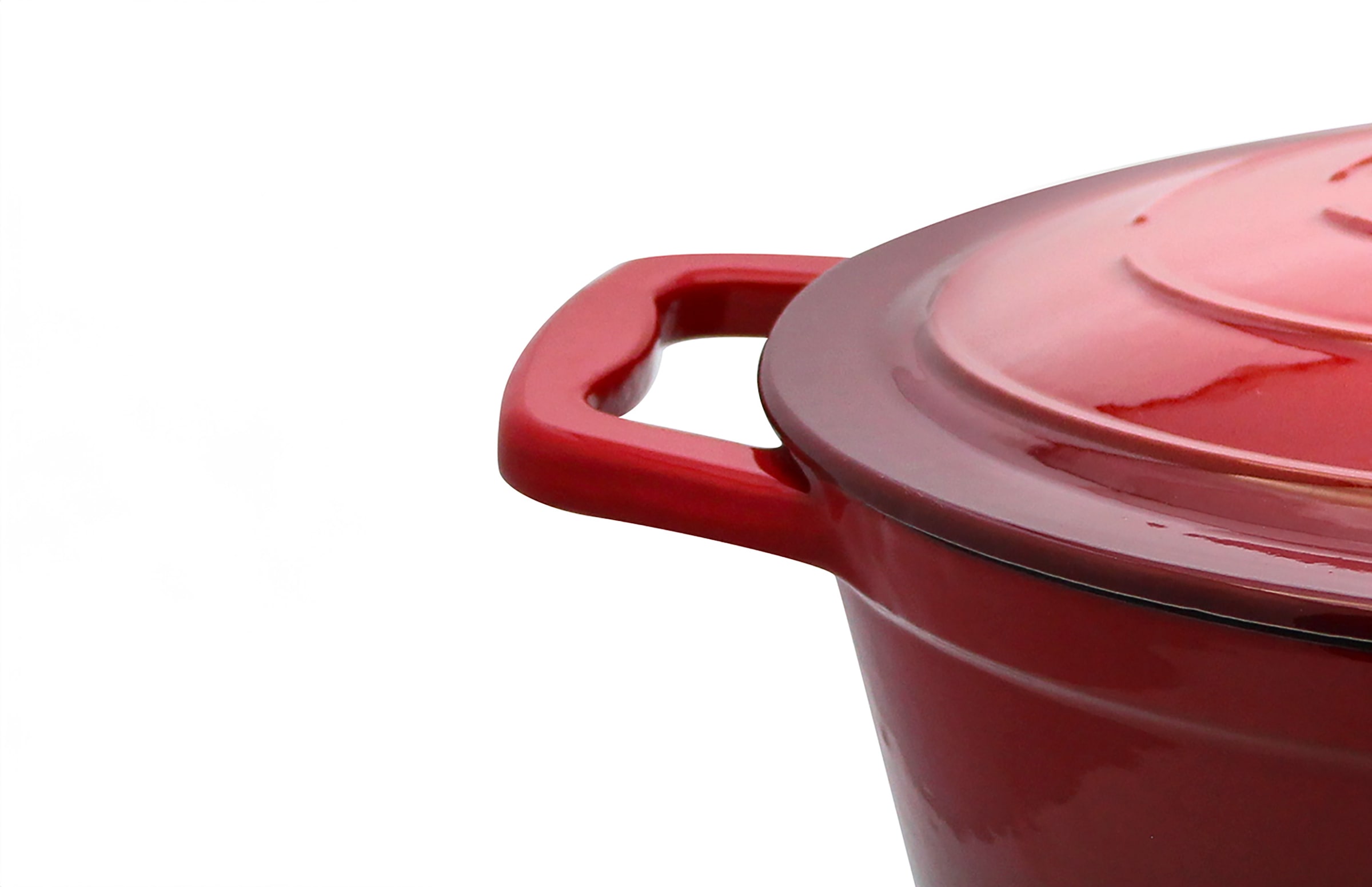 Elo Bräter »Kirschrot Gusseisen Topf 33 cm« Topf inkl. Deckel, 2 Stk. tlg. Gusseisen