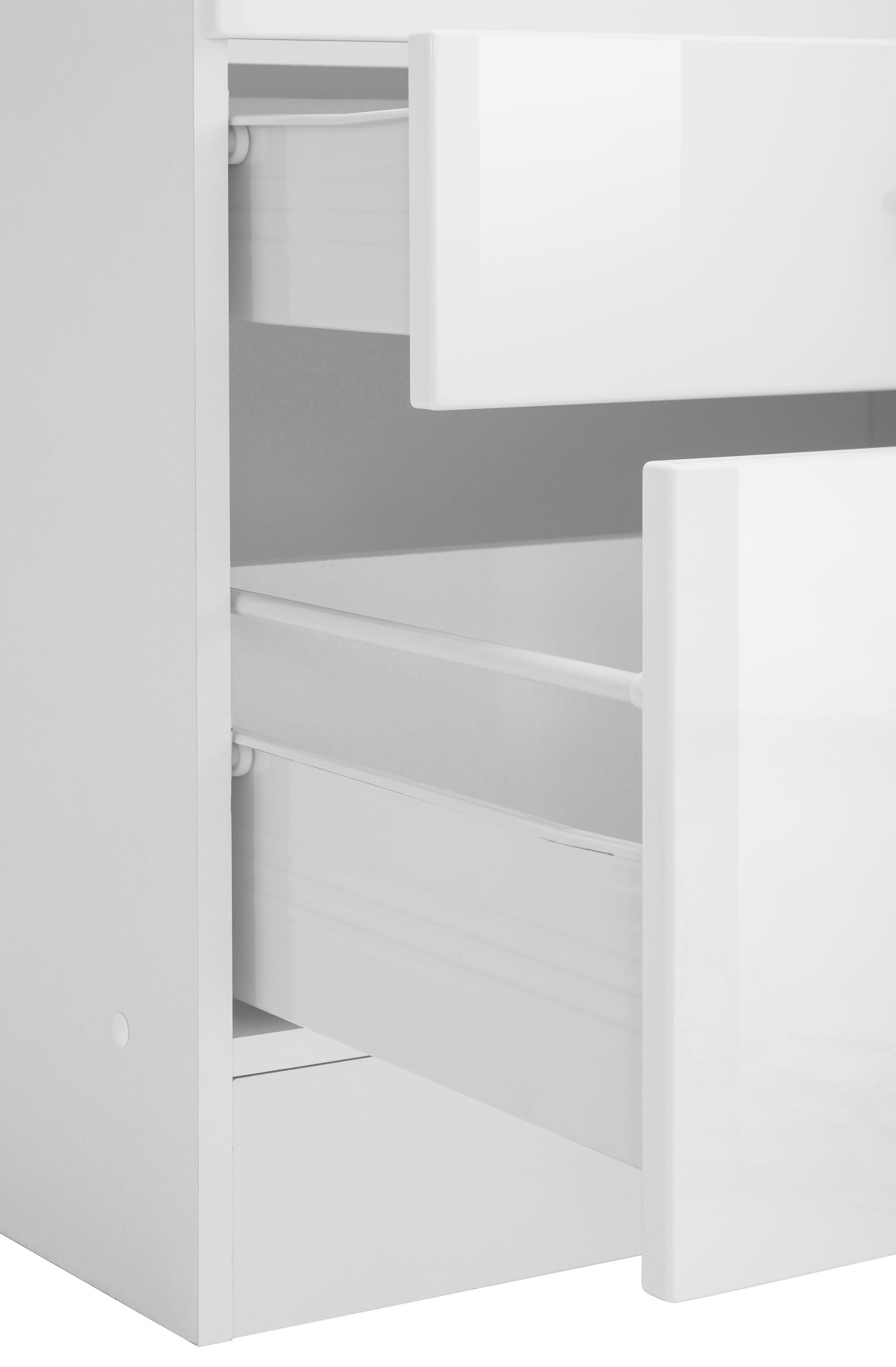 KOCHSTATION Küchenzeile »KS-Tulsa«, mit E-Geräten, Breite 300 cm, schwarze Metallgriffe, MDF Fronten