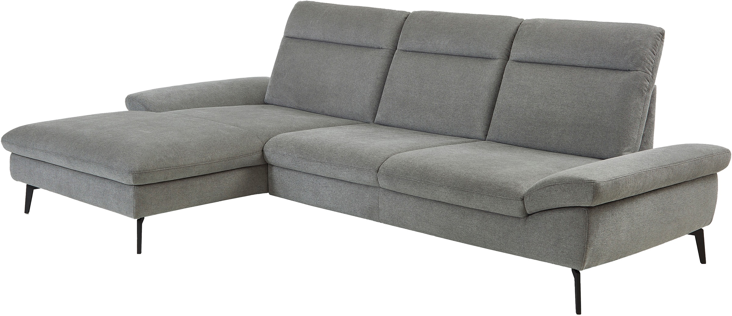 HUKLA Ecksofa »HU-HP22156 L-Form«, inkl. Kopfpolsterverstellung, optional mit Sitztiefenverstellung