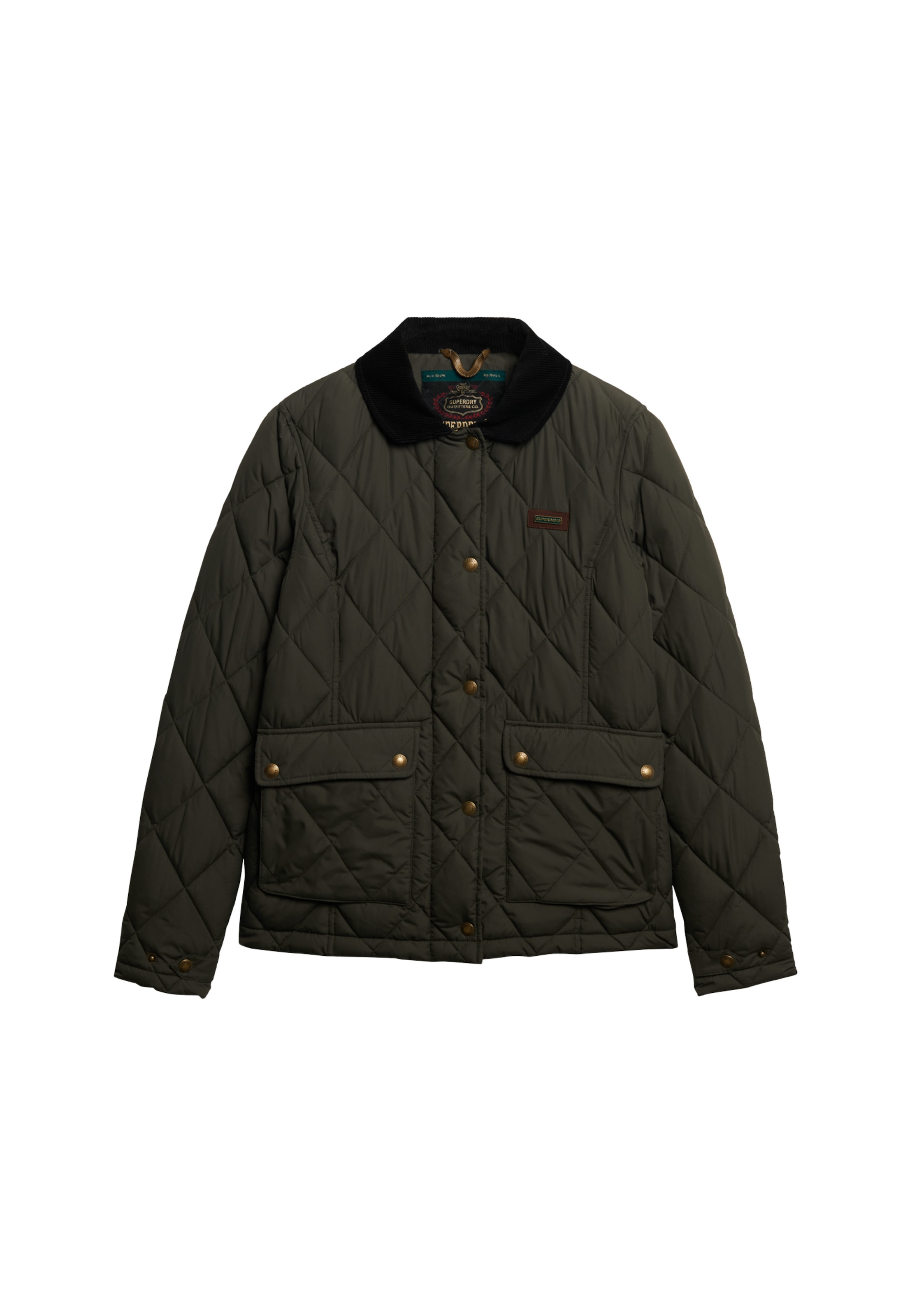 Superdry Steppjacke »CORD TRIMMED LINER JACKET« ohne Kapuze