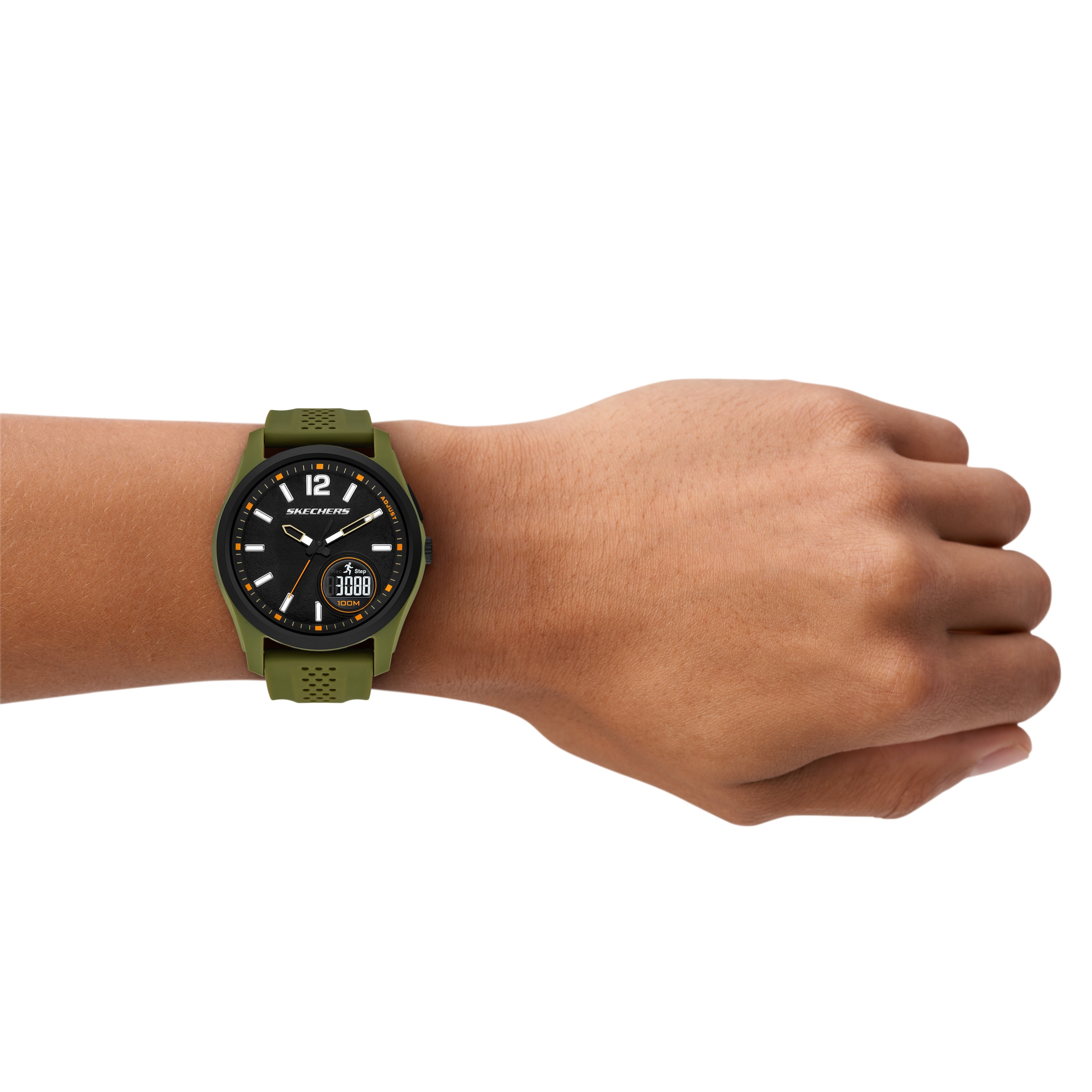 Skechers Chronograph »SELLAS« Quarzuhr, Armbanduhr, Herrenuhr, Silikonarmband, digital, analog, Tag