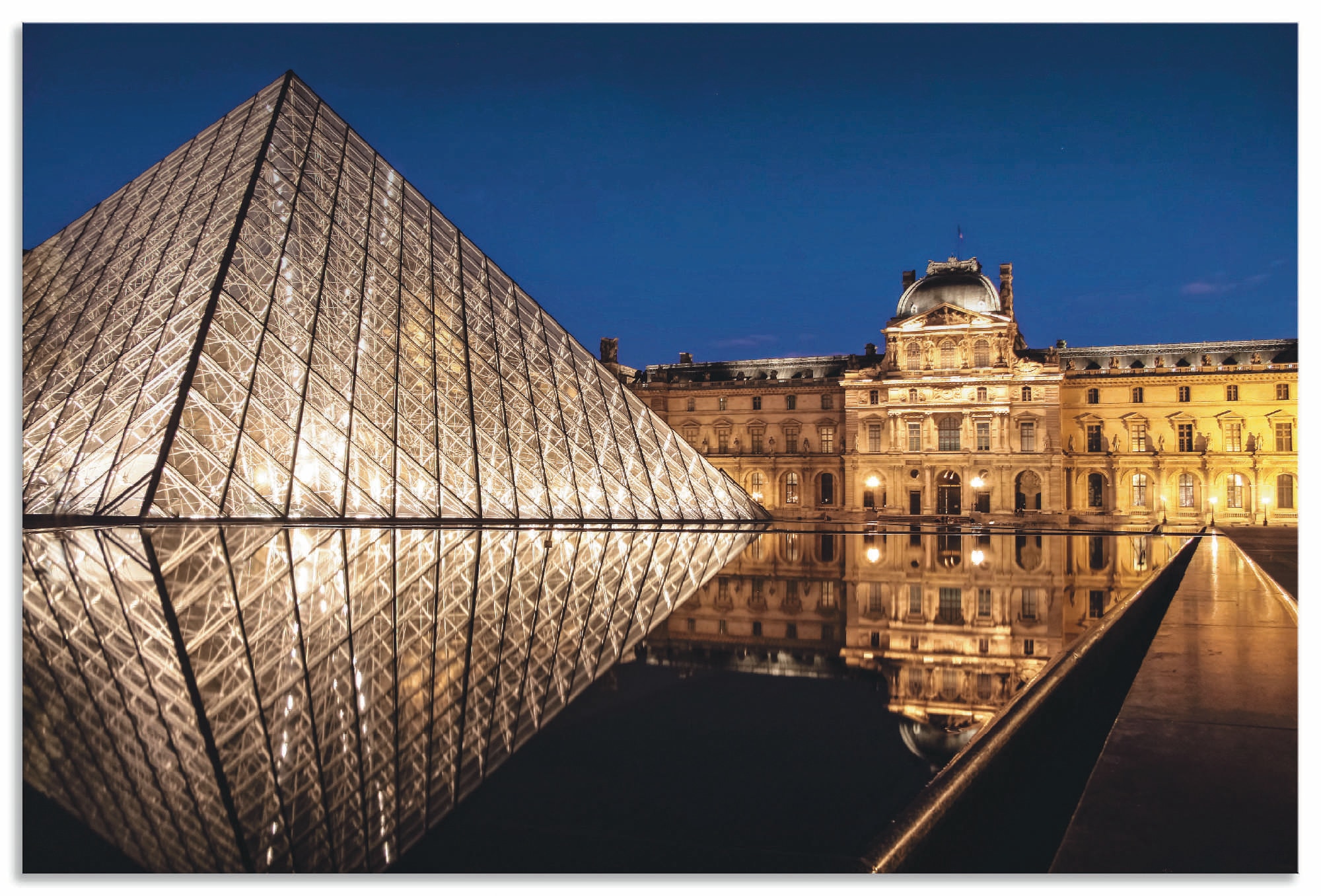 Artland Alu-Dibond-Druck "Glaspyramide Musée du Louvre, Paris", Gebäude, (1 St.), für Innen- und Außenbereich geeignet, 