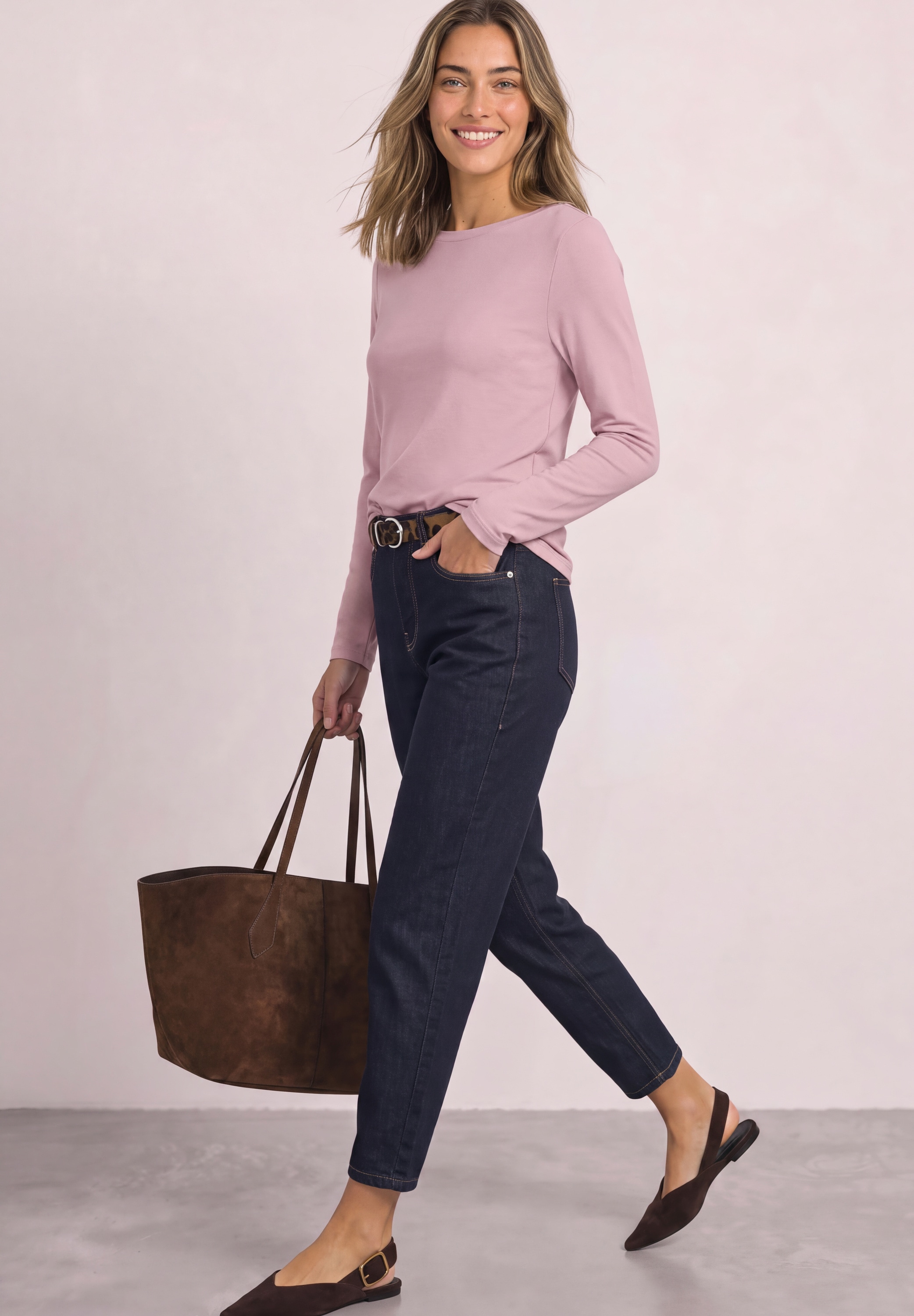 STREET ONE Langarmshirt mit U-Boot-Ausschnitt