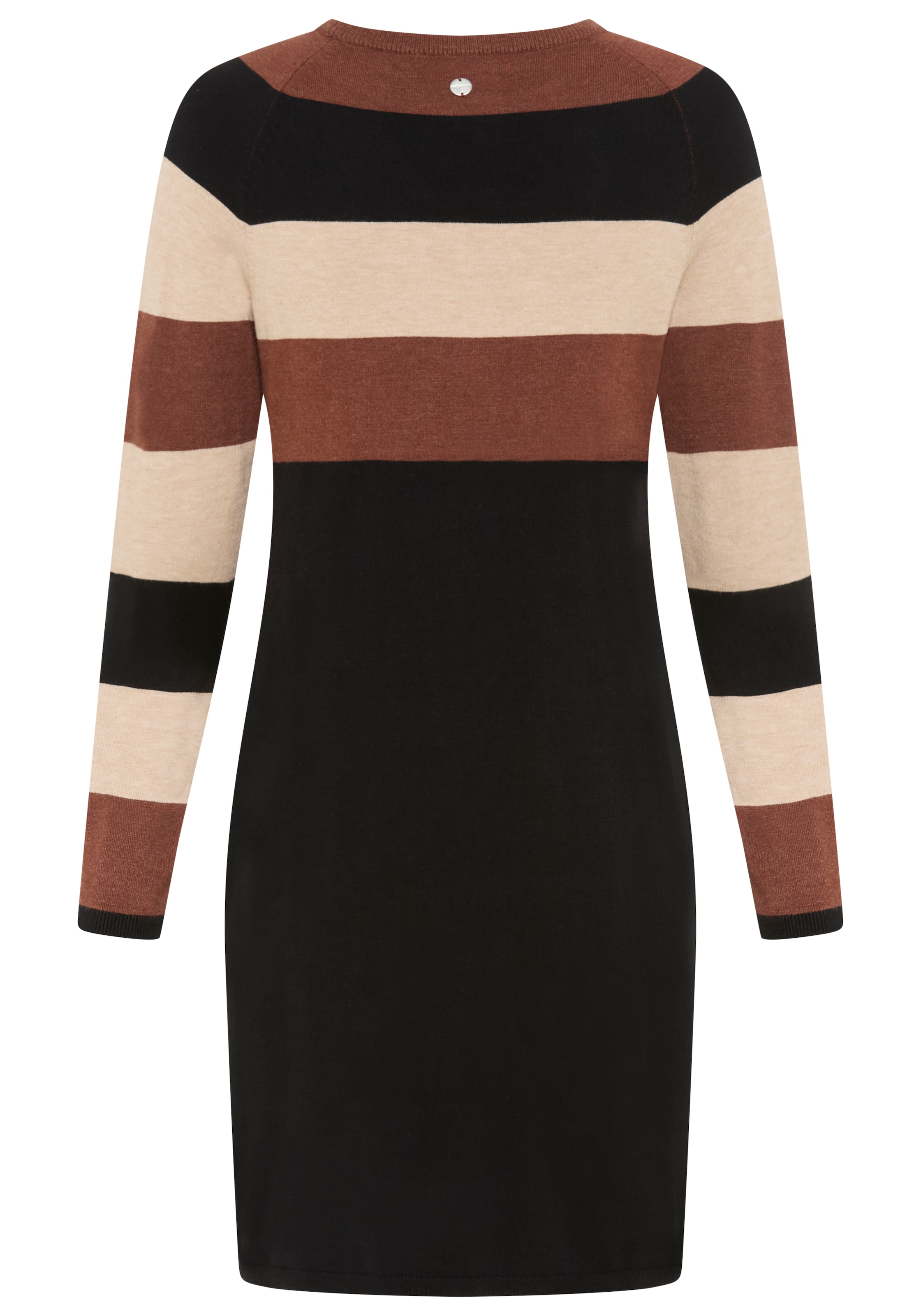 Tamaris Strickkleid aus Feinstrick, für Casualmode und Frühling, gestreifte Optik