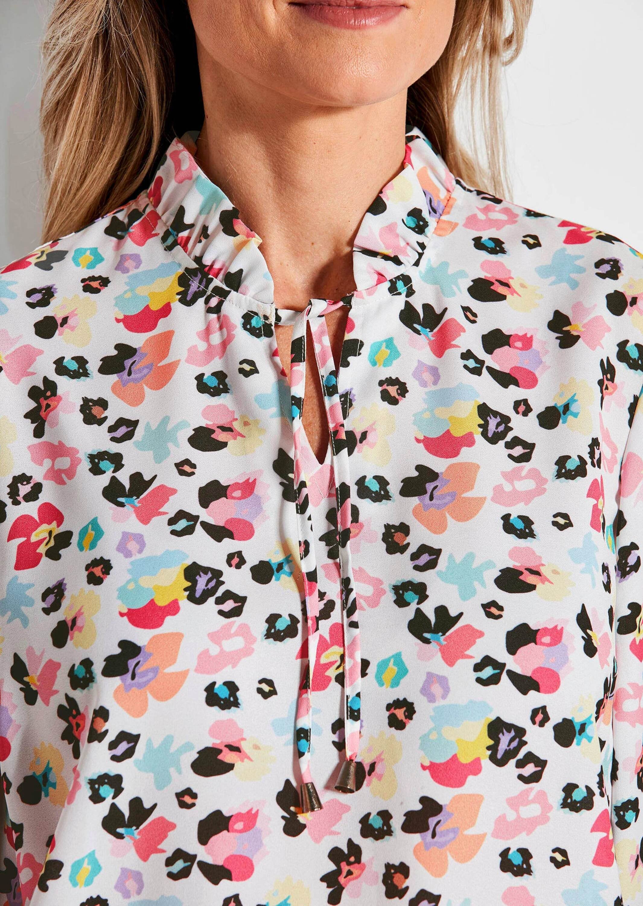GOLDNER Langarmbluse »Bluse Zeitlose Bluse mit einzigartigem Druck«
