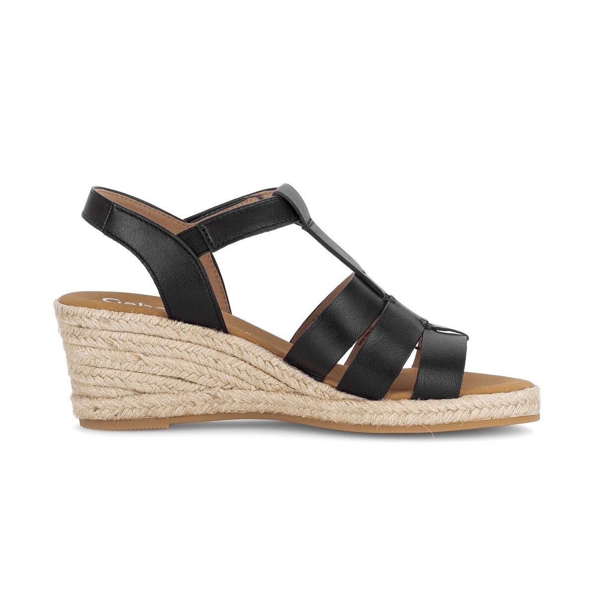 Keilsandalette GABOR "Keilsandalette", Damen, Gr. 38, schwarz, Schuhe 7