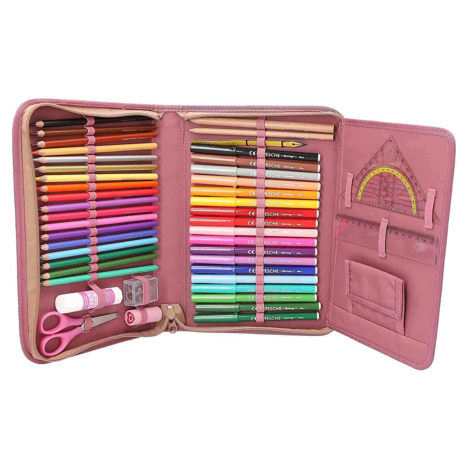 Depesche Buntstift »Große Federtasche TOPModel 4,5 x 20 x 28 cm bunt«