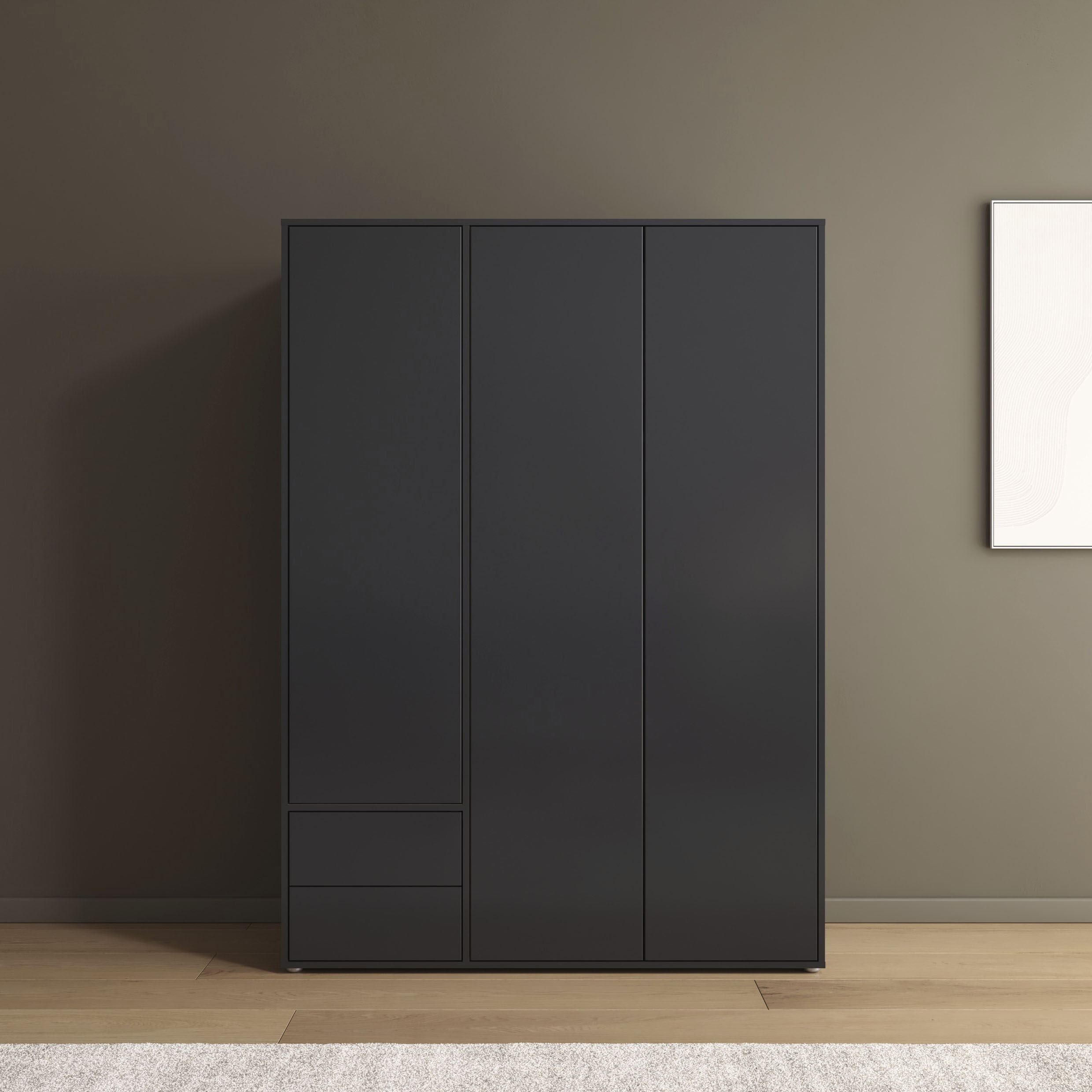 rauch "Kleiderschrank Schrank Garderobe Wäscheschrank NABILA viel Stauraum" in 3 verschiedenen Ausstattungen BASIC/CLASSIC/PREMIUM, mit 2 Schubladen und Push-to-Open Funktion TOPSELLER MADE IN GERMANY