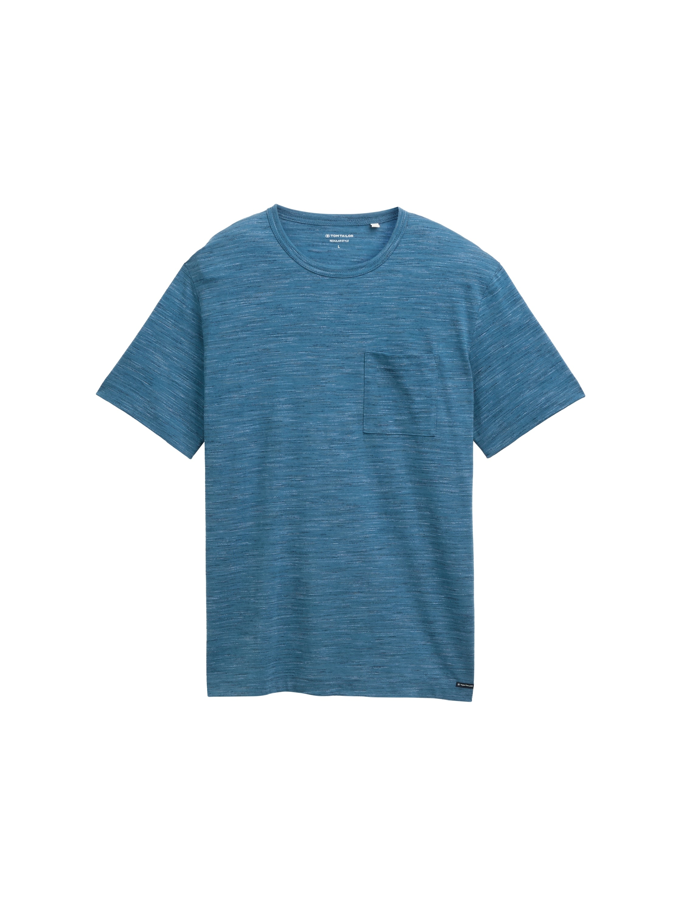 TOM TAILOR Rundhalsshirt, in melierter Optik