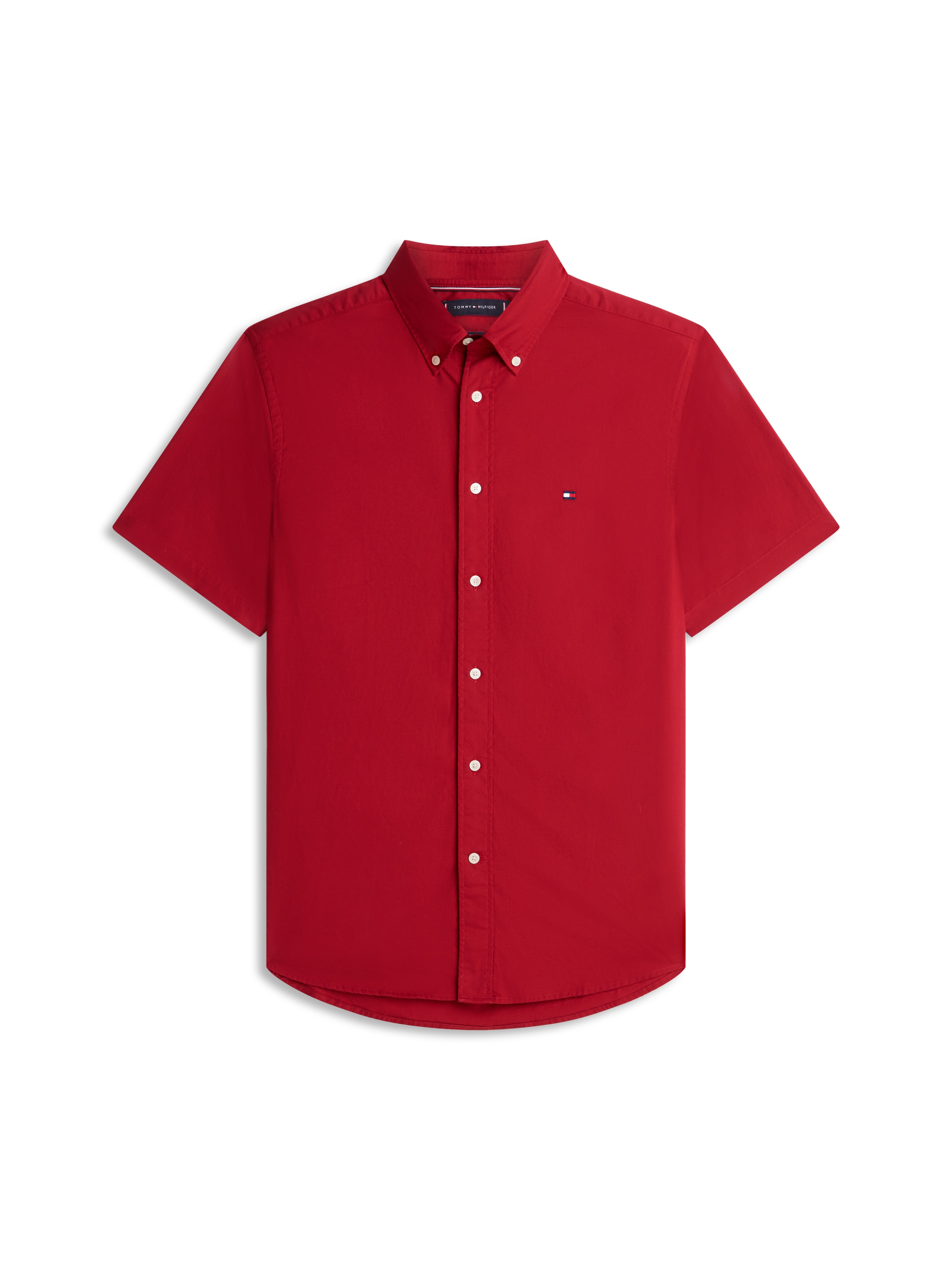 Tommy Hilfiger Kurzarmhemd »FLEX POPLIN SOLID« Regular fit mit Button-Down-Kragen