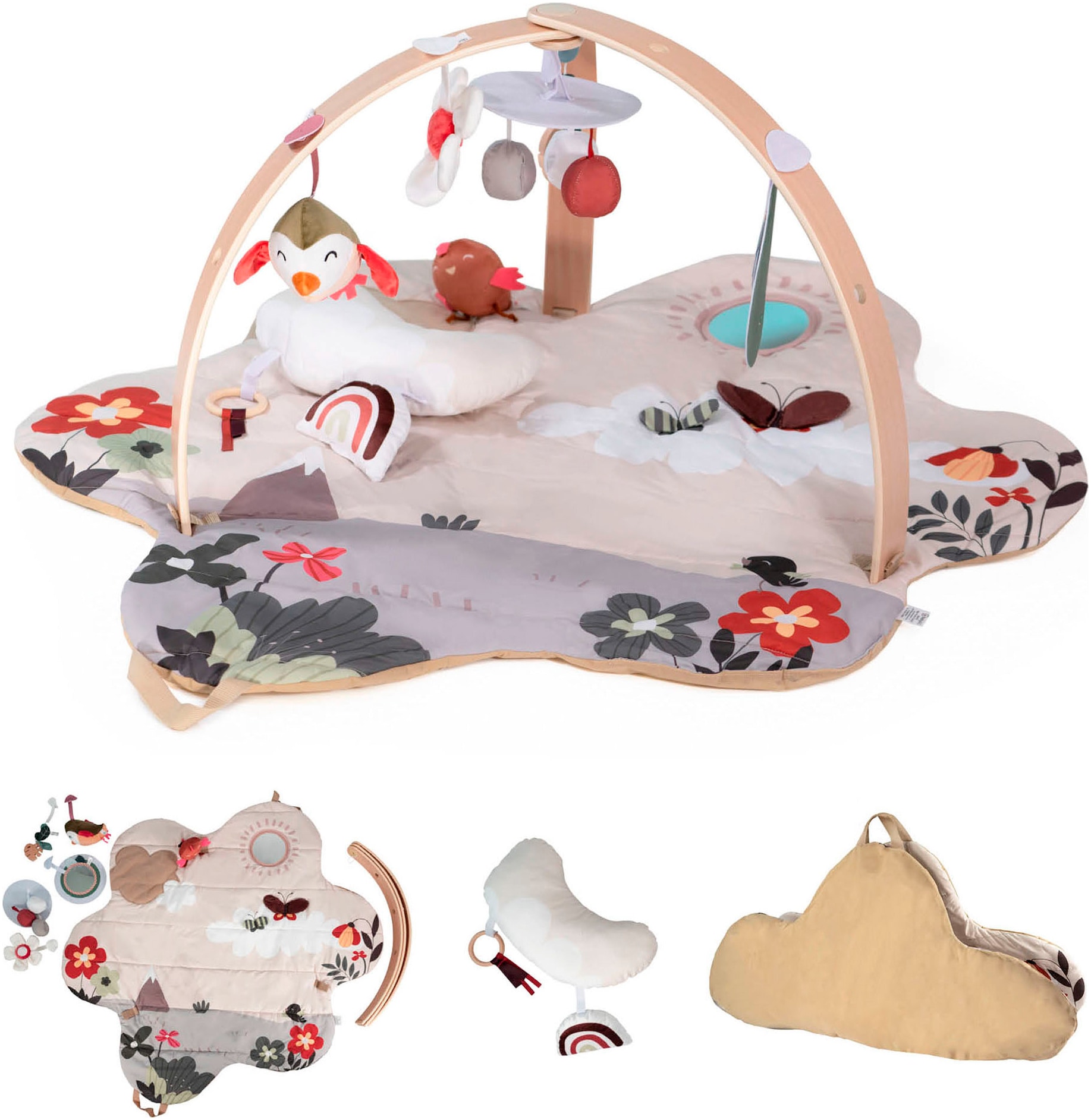 BABYGO Baby Spielbogen "Bianca Flower", bunt, Spielbögen, 3D-Activity-Spielmatte