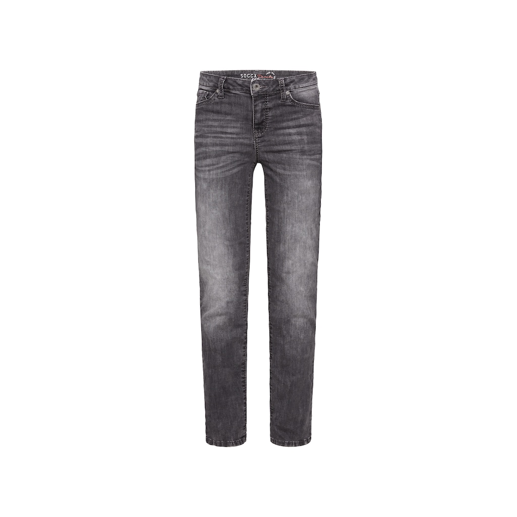 SOCCX Regular-fit-Jeans, mit breiten Nähten