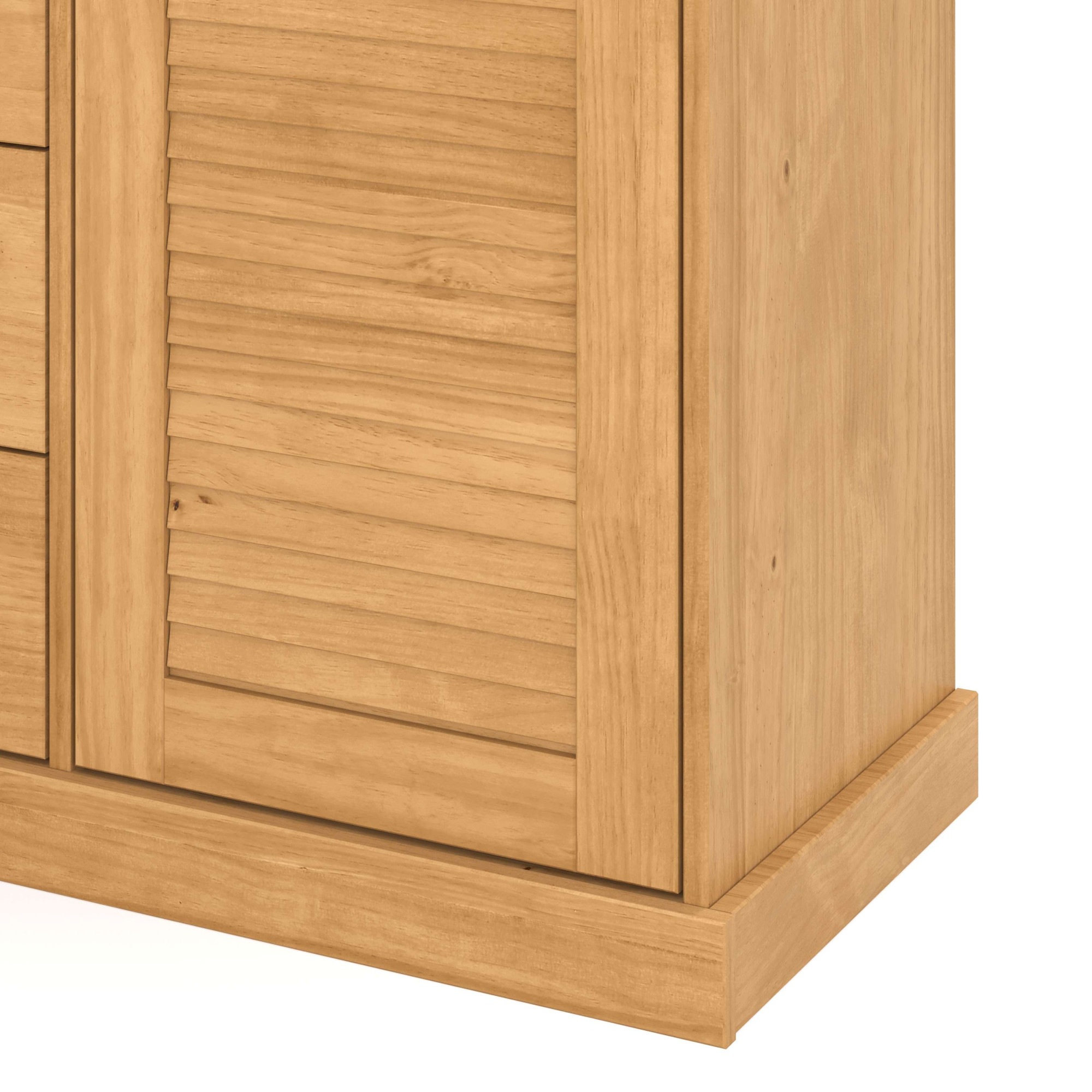 OTTO home Highboard »Turia, mit Glas- und Lamellentüren« Vitrine/Midischrank/Kommode, aus massivem Kiefernholz, FSC®, B: 127 cm