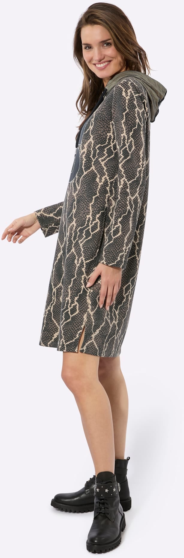 Inspirationen Sweatkleid »Druck-Kleid«