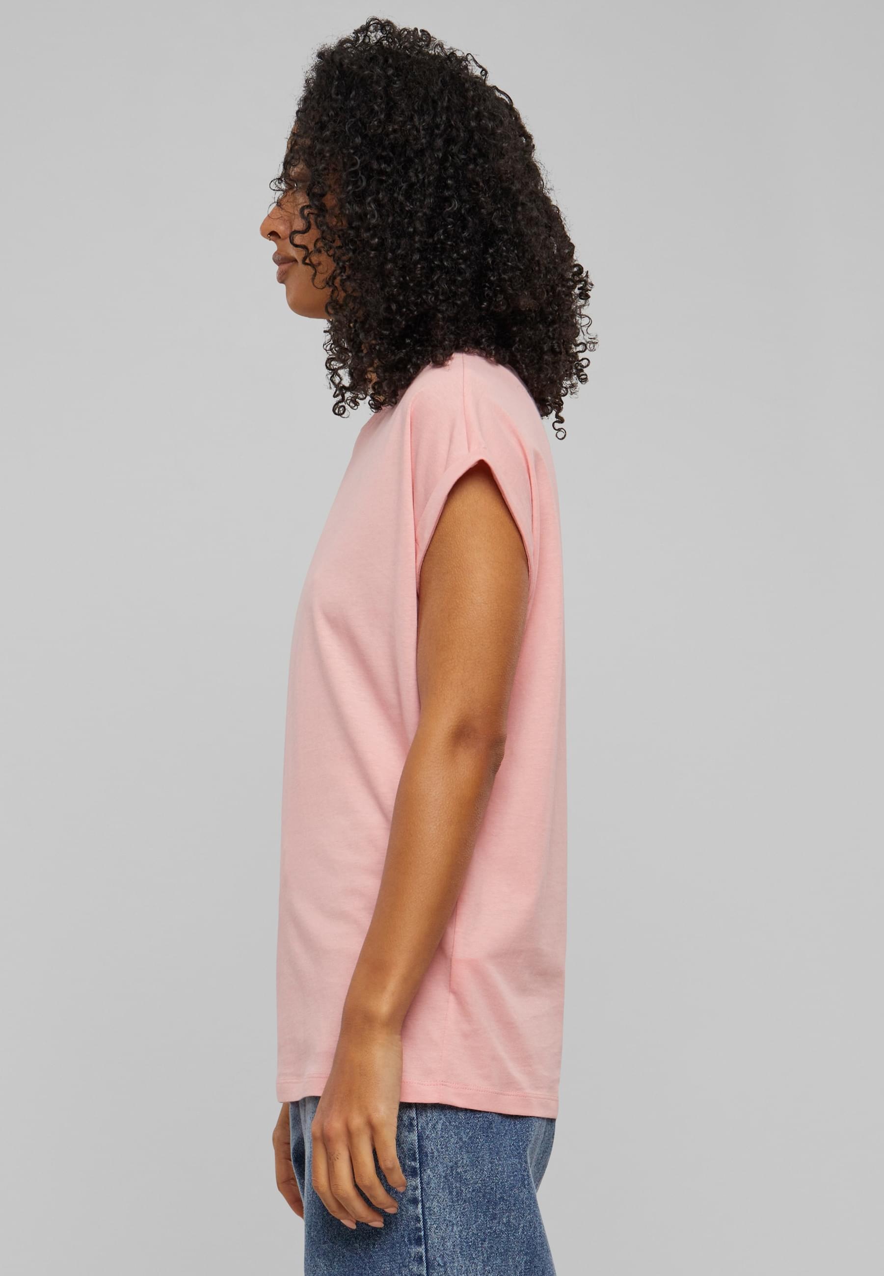 URBAN CLASSICS Kurzarmshirt »Urban Classics Damen Ladies Extended Shoulder Tee«, (1 tlg.)