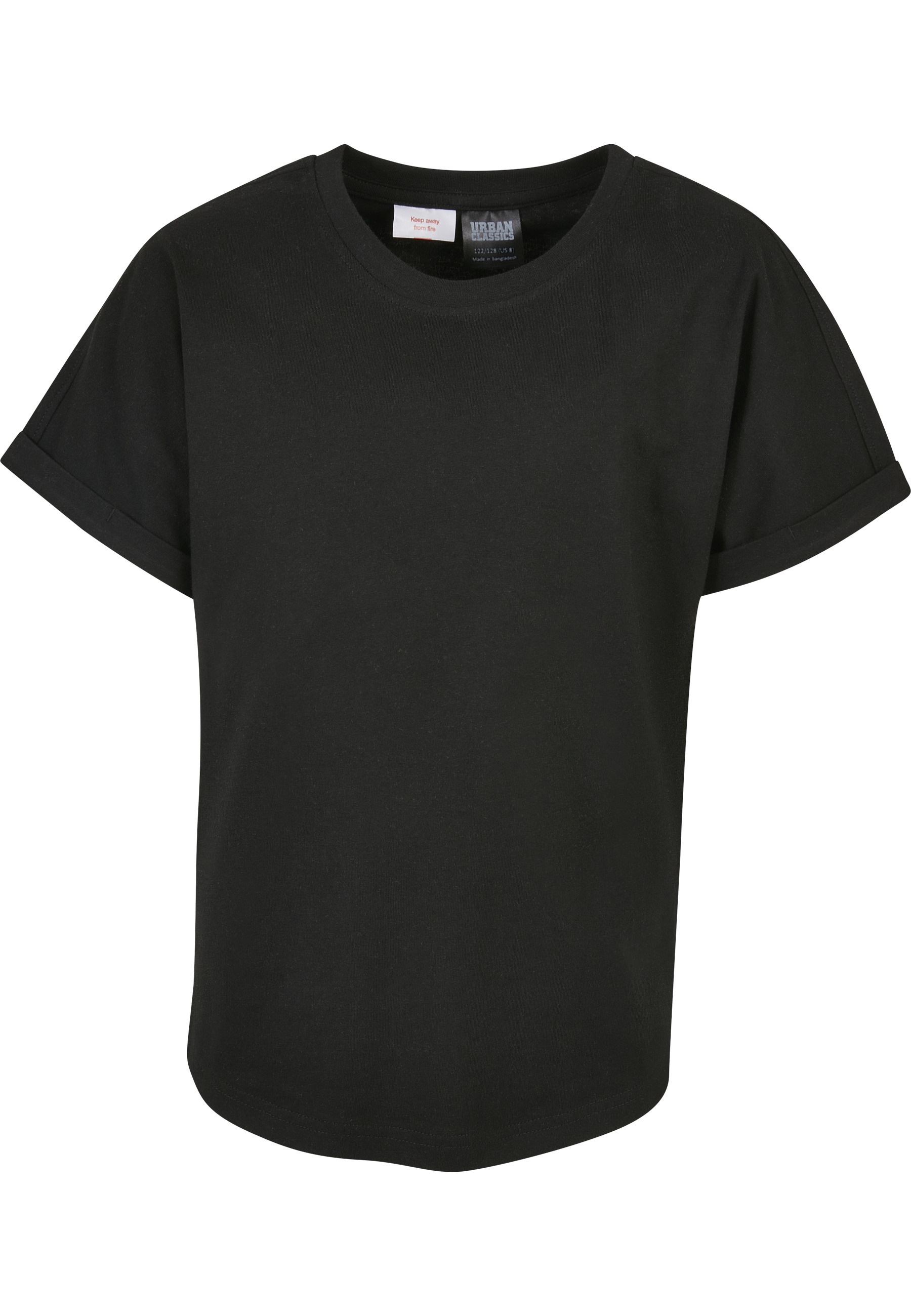 URBAN CLASSICS Kurzarmshirt »Urban Classics Herren Boys Long Shaped Turnup Tee 2-Pack« 1 Stk.