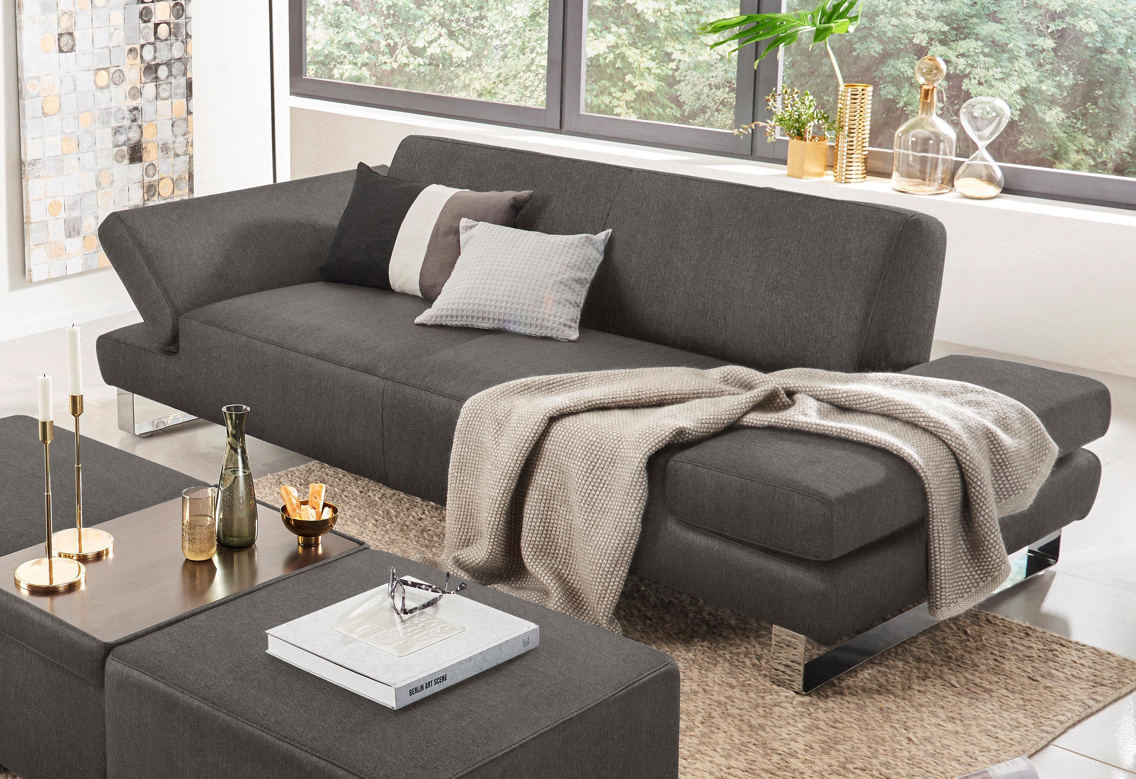 W.SCHILLIG 3-Sitzer "taboo Designsofa mit hohem Sitzkomfort, Breite 232cm, Sitztiefe 59cm" mit Normaltiefe, inklusive Armlehnenverstellung