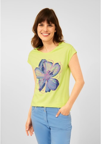 Cecil T-Shirt »CECIL T-Shirt mit Blumenprint«, mit Flammgarn kaufen