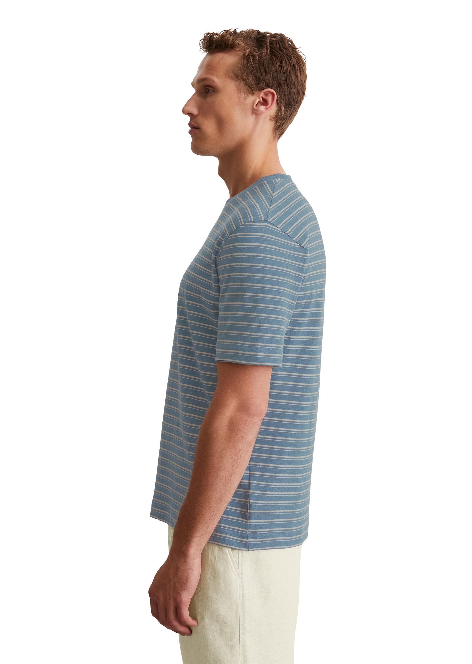 Marc O'Polo T-Shirt »aus Bio-Baumwoll-Leinen-Mix«