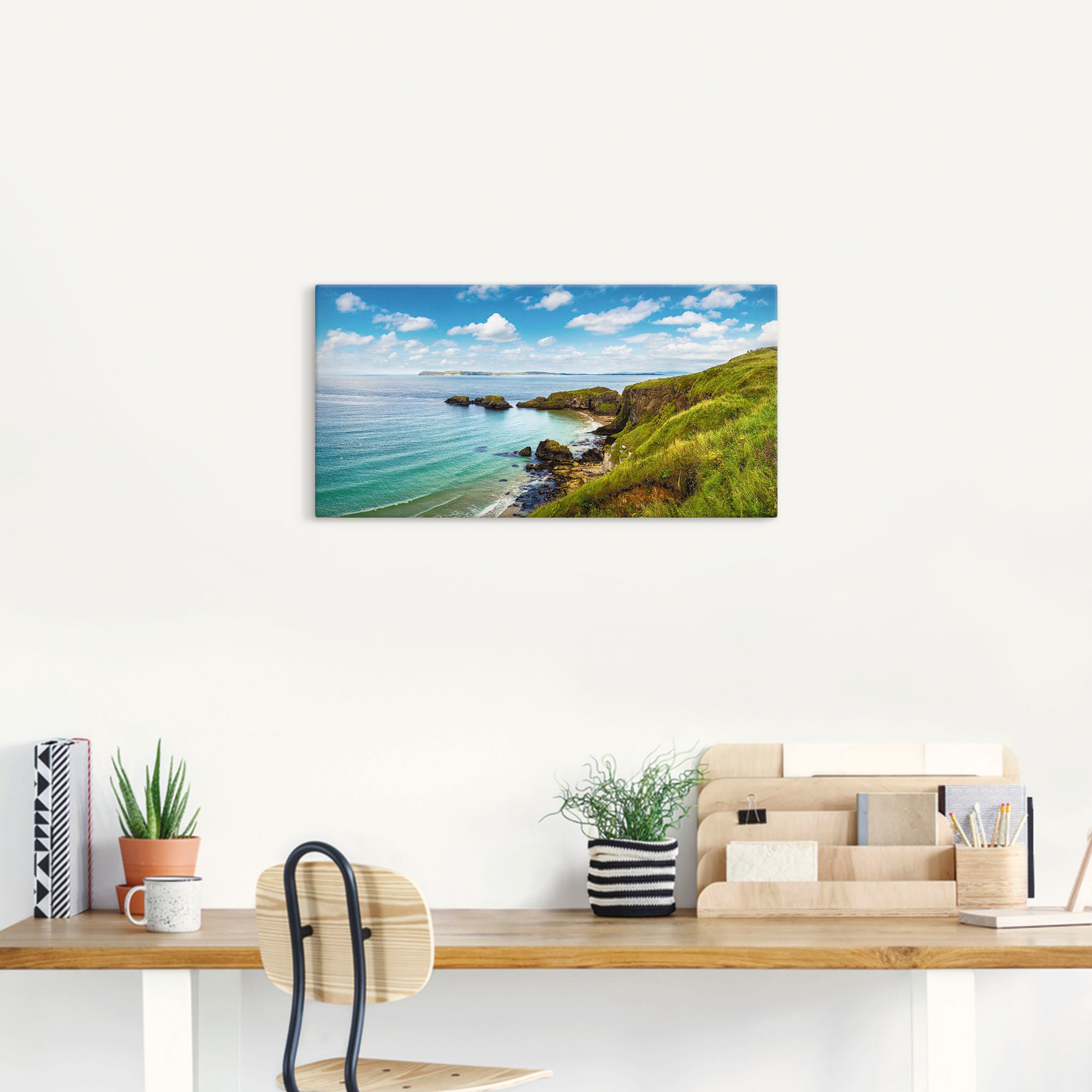 Artland Leinwandbild "Küstenweg in Carrick-a-Rede" Gewässer 1 Stk. tlg. auf günstig online kaufen