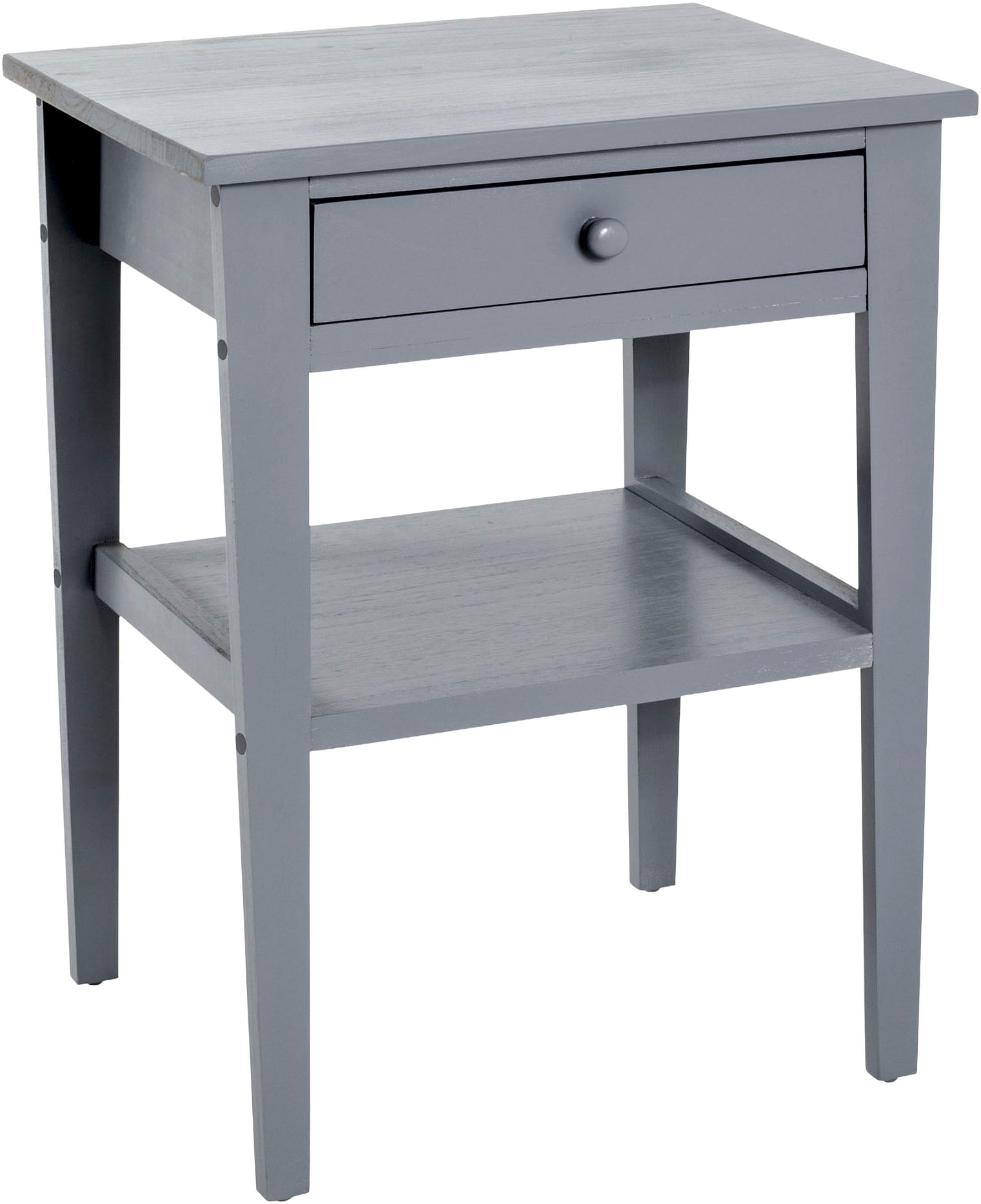 HAKU Beistelltisch "Nachtkonsole, Sofatisch, Wohnzimmertisch" 1 Stk. tlg. rechteckig - aus Massivholz Grau B/T/H 46/35/60 cm